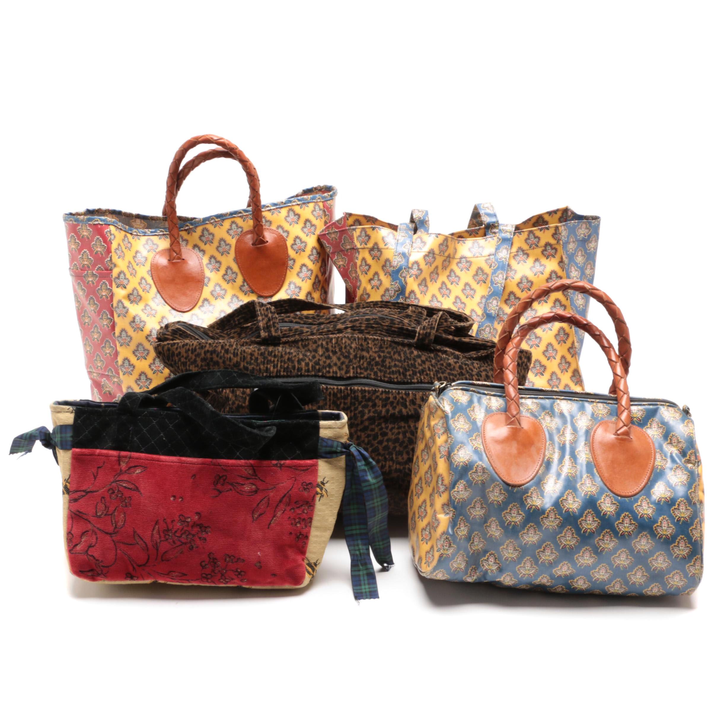 Nordic House Designs Vinyl and Fabric Shoulder Bags