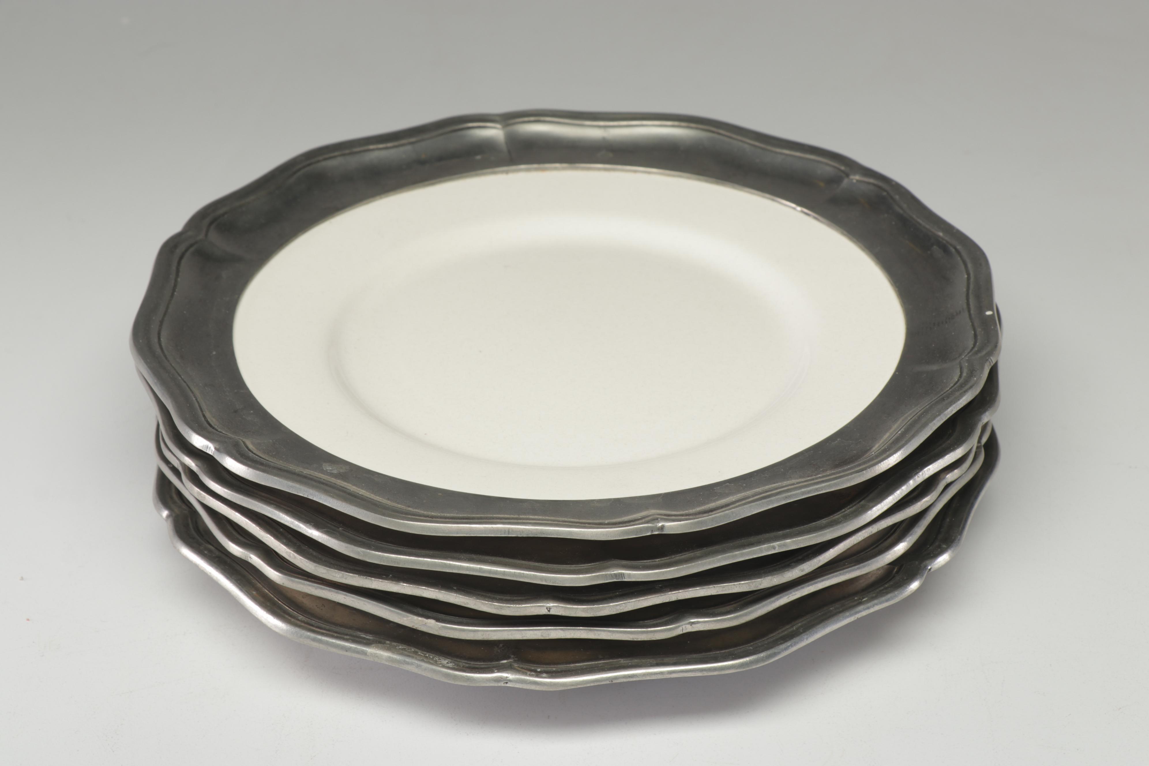 Arte Italica Dinnerware with Marinoni Pewter Rims