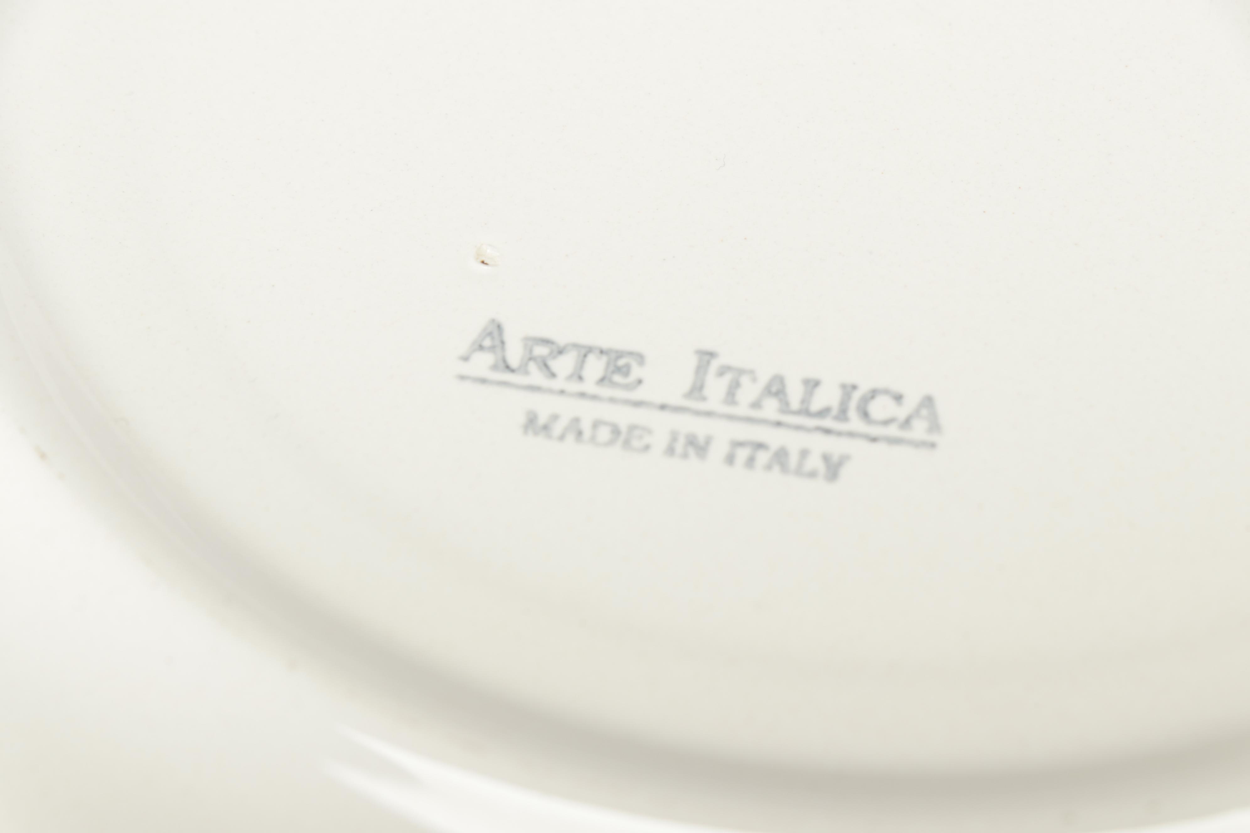 Arte Italica Dinnerware with Marinoni Pewter Rims