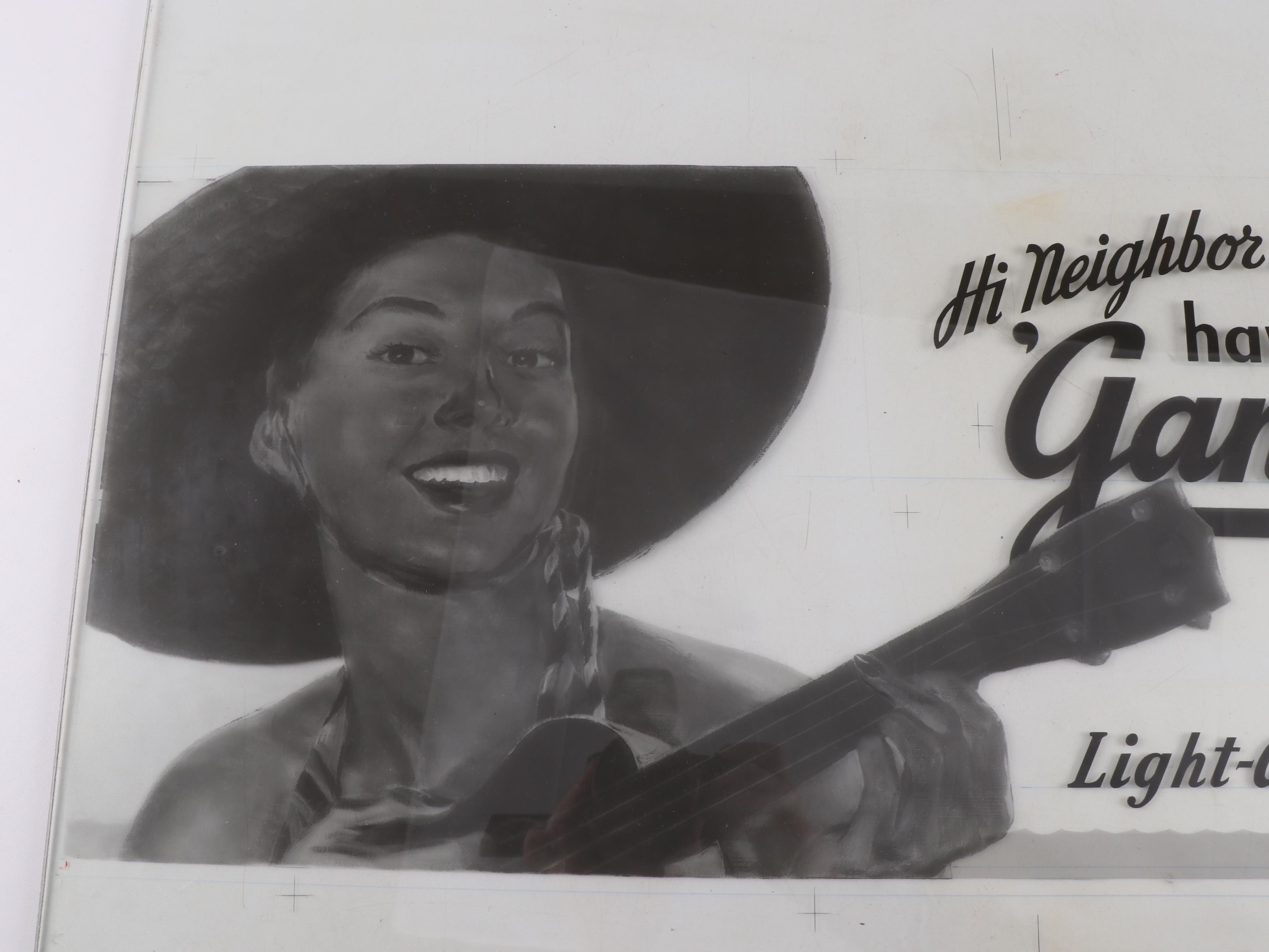 Narragansett Glass Advertisement Window, 1940s-1950s