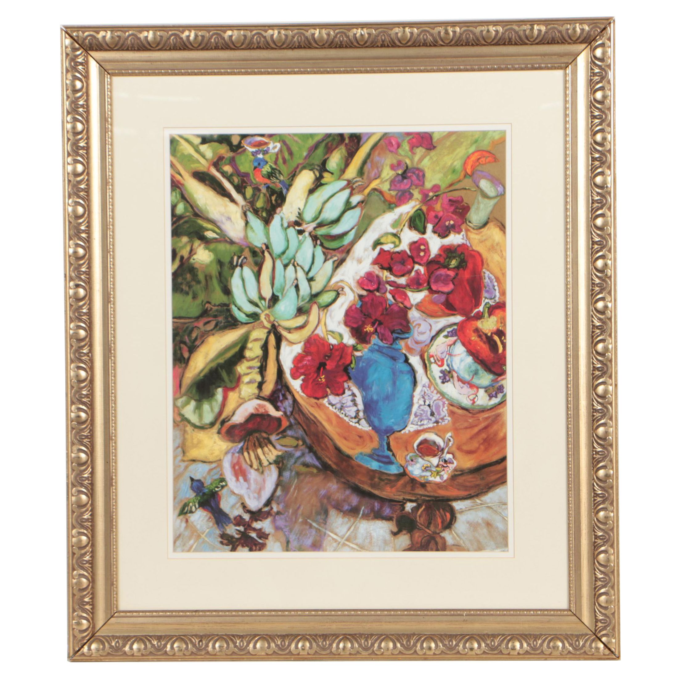 Offset Lithograph after Lynn Hays "Paisley Manana" for Bombay Company