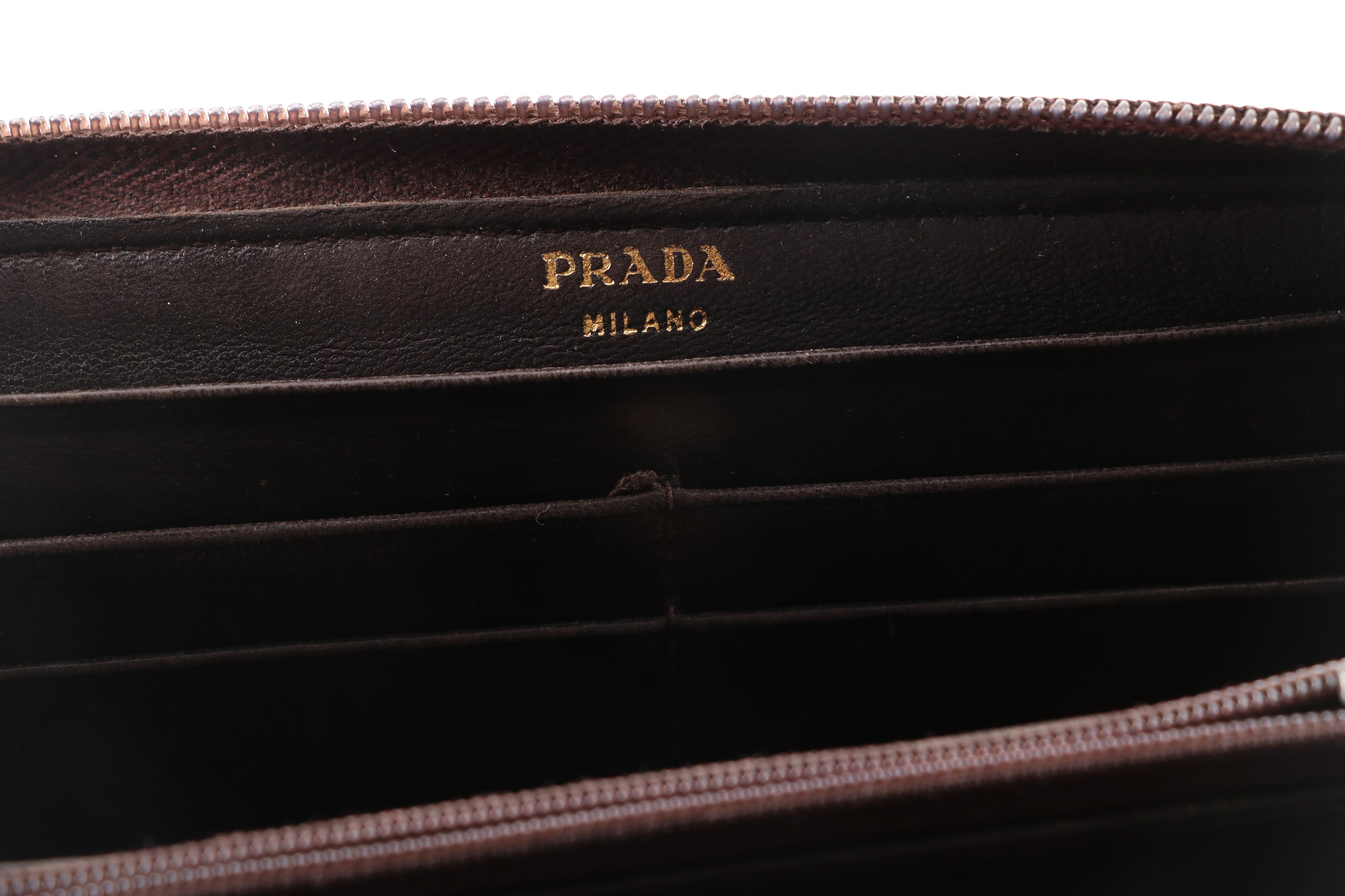 Prada Leather and Nylon Zip-Around Wallets