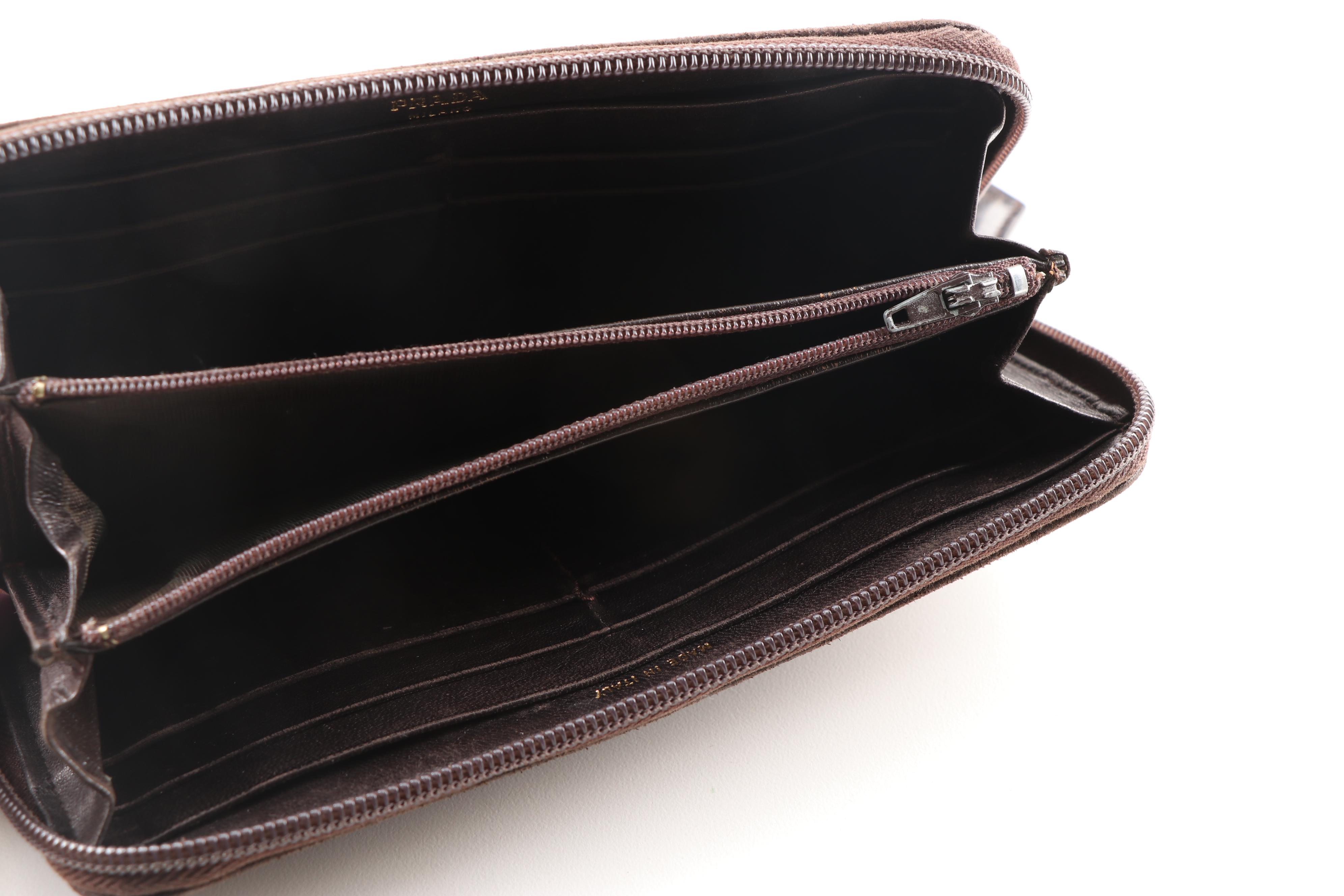 Prada Leather and Nylon Zip-Around Wallets