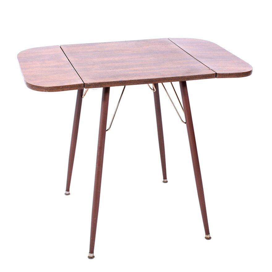 Louisville Chair Co. Mid Century Modern Laminate Drop Leaf Side Table