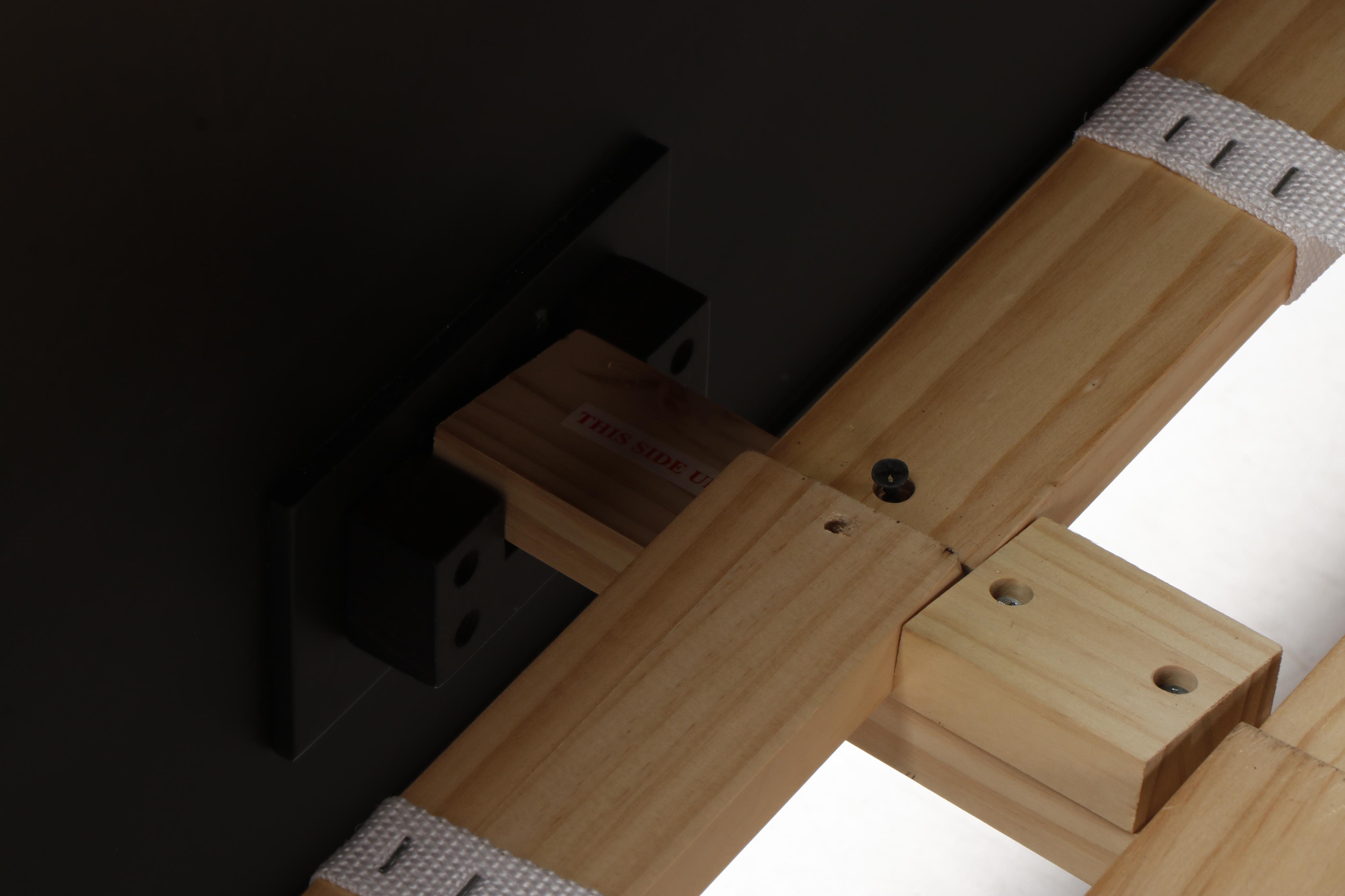 Crate & Barrel "Arch" Grey-Brown Wooden King Sized Bed frame