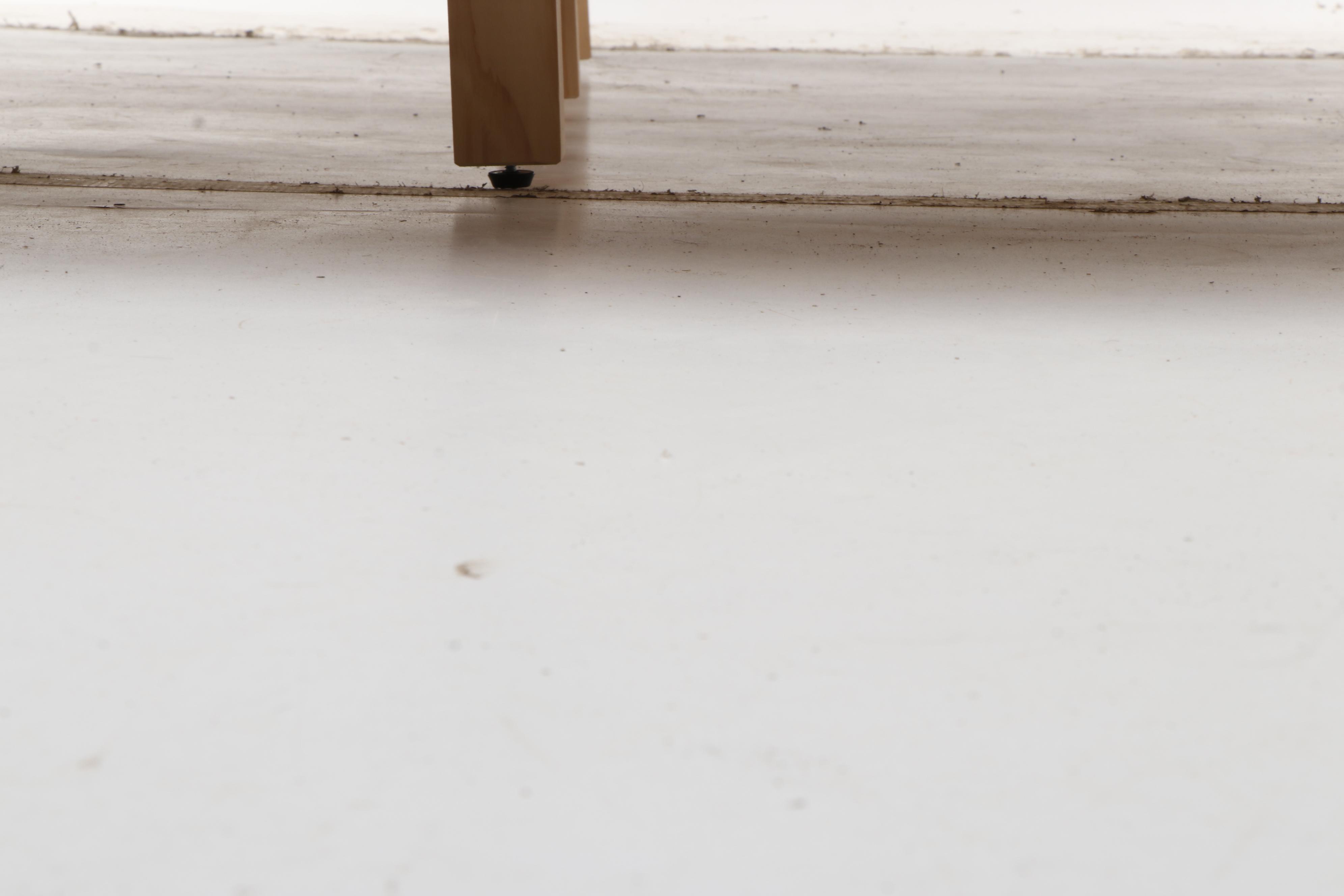 Crate & Barrel "Arch" Grey-Brown Wooden King Sized Bed frame