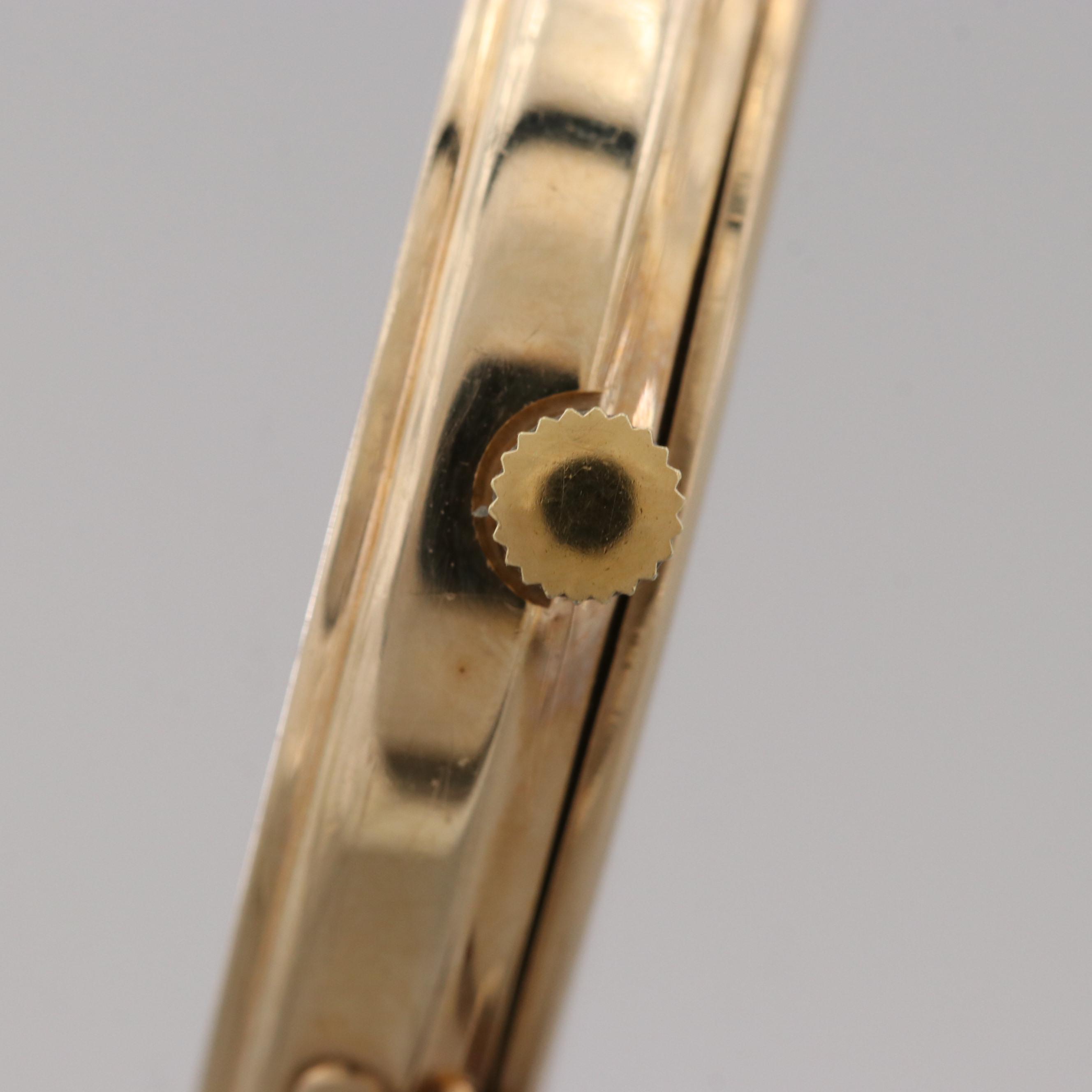 Vintage Hamilton Masterpiece 14K Gold Moon Phase Quartz Watch With Calendar