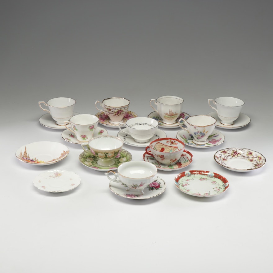 European and East Asian Bone China and Porcelain Tea Settings