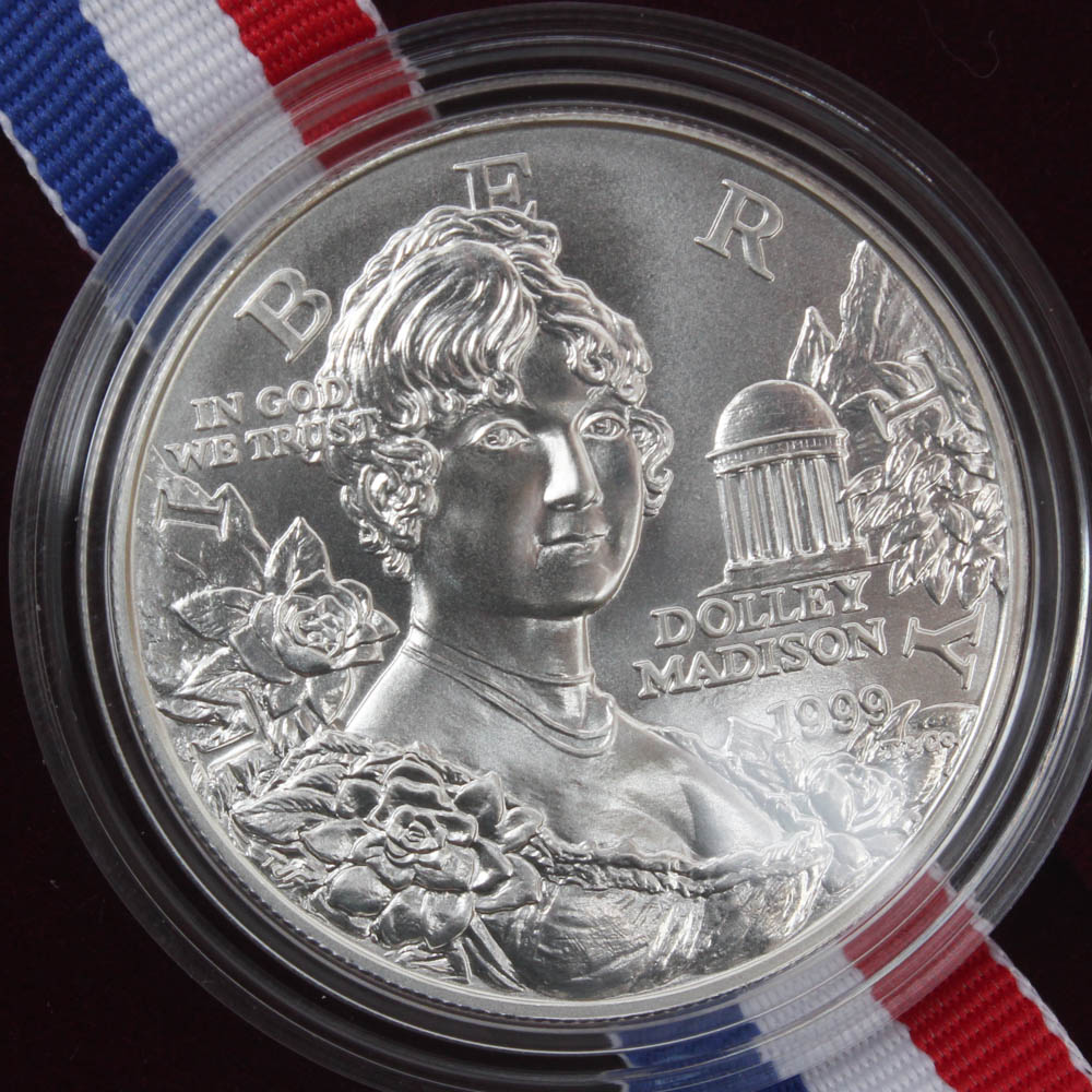 1999 Dolley Madison Commemorative Silver Dollars