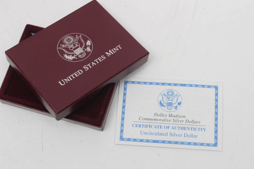 1999 Dolley Madison Commemorative Silver Dollars