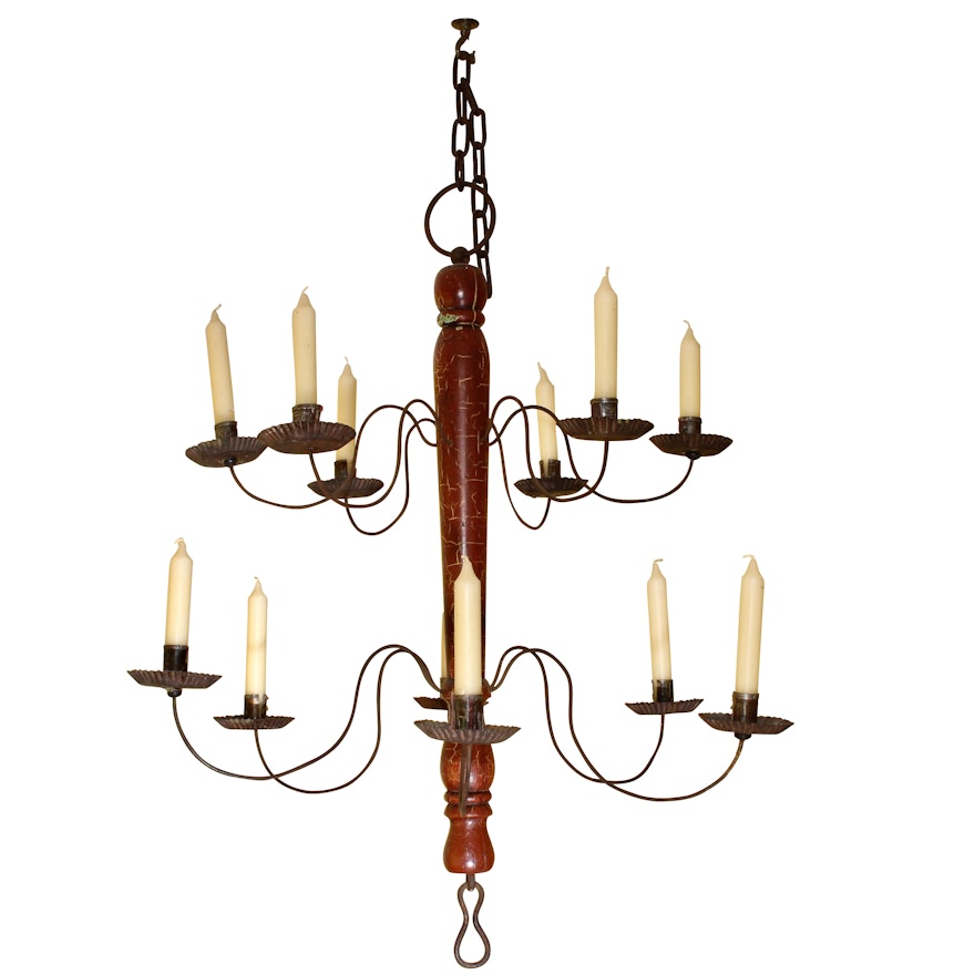 Federal Style Tiered Candle Chandelier