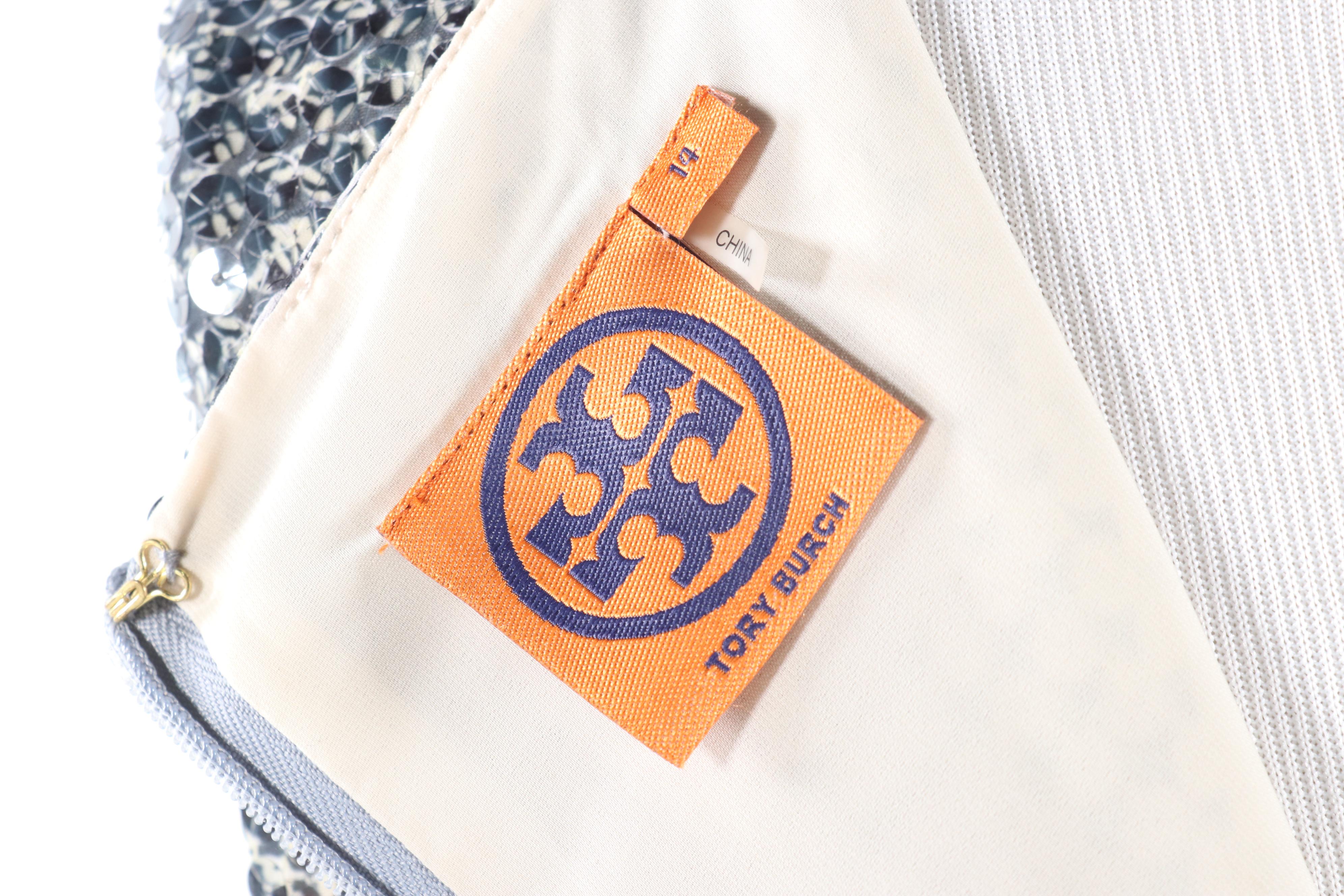 Tory Burch Glen Plaid Sequined Sleeveless Dress and DKNY Color Block Dress