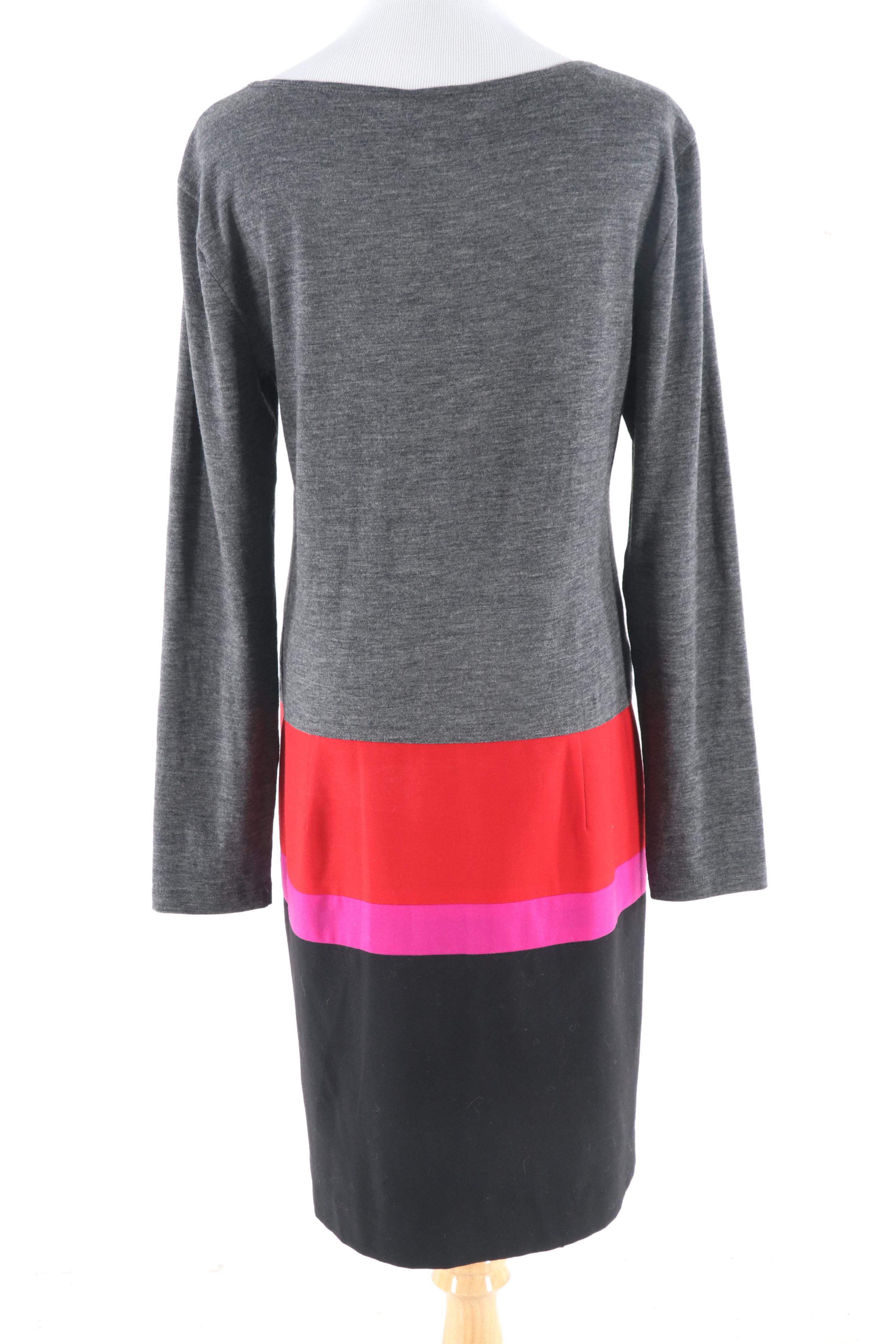 Tory Burch Glen Plaid Sequined Sleeveless Dress and DKNY Color Block Dress