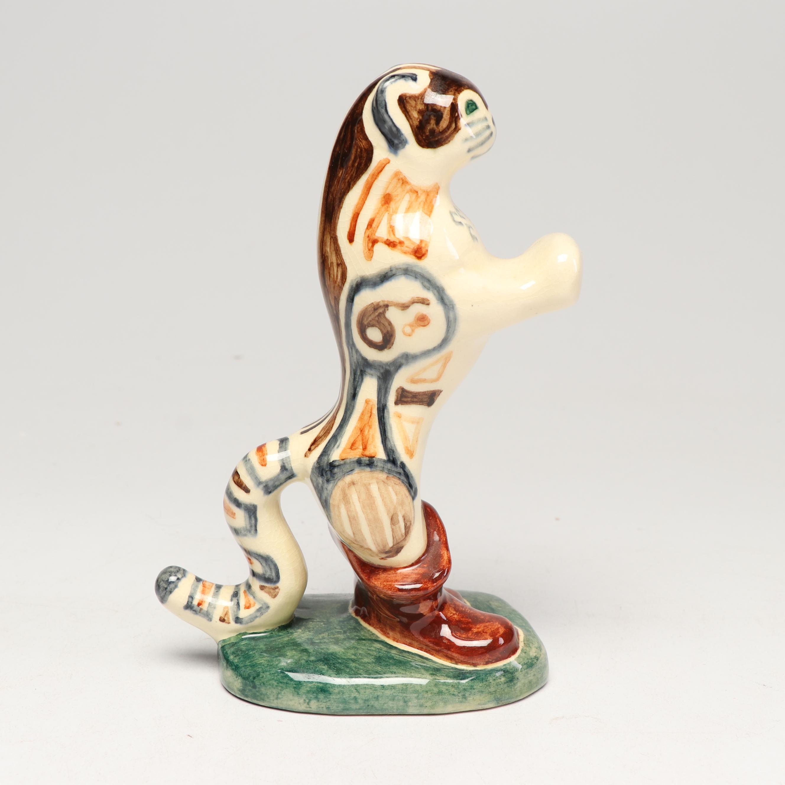 ShearWater Pottery "Pied Piper" and "Puss in Boots" and Other Figurines, 1990s