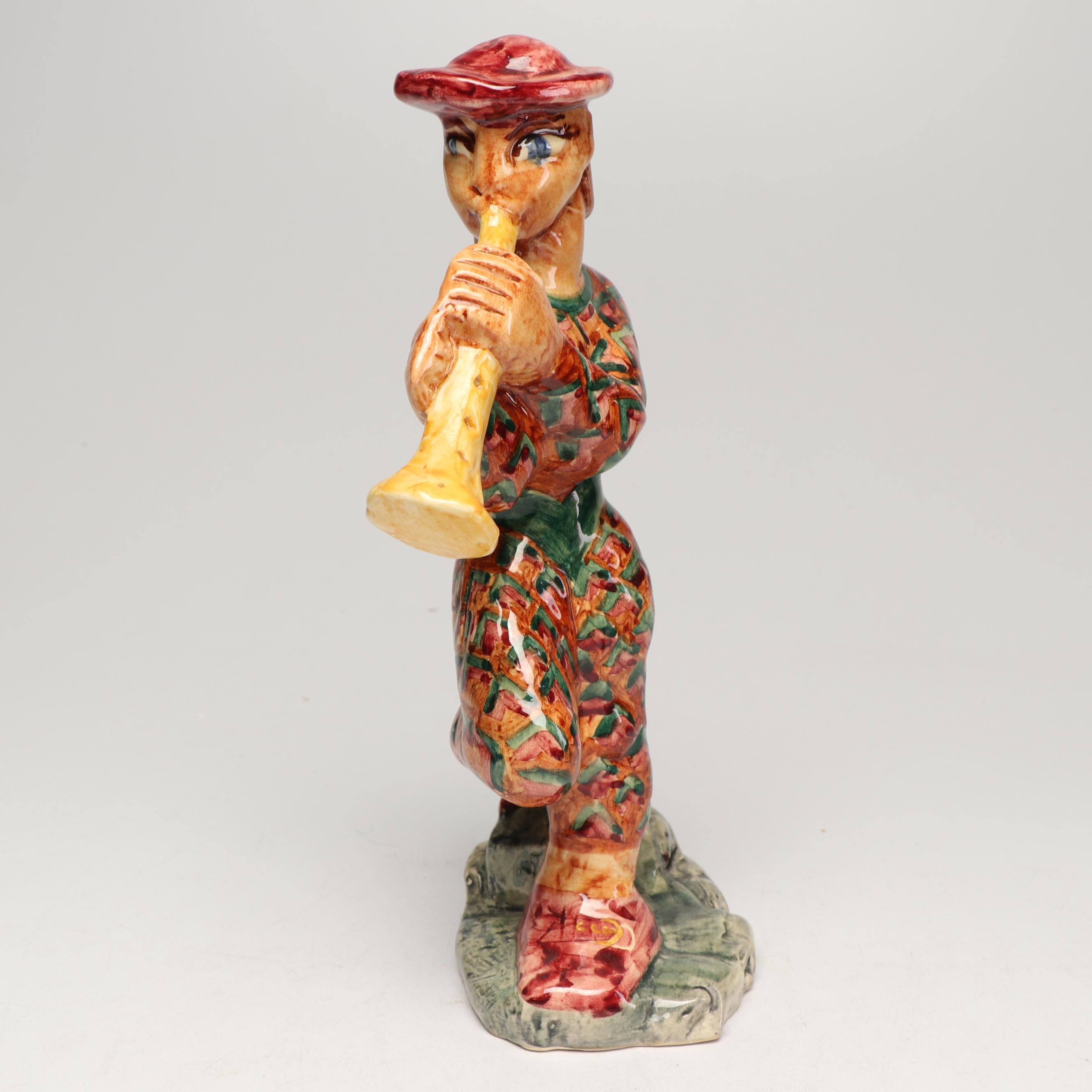 ShearWater Pottery "Pied Piper" and "Puss in Boots" and Other Figurines, 1990s