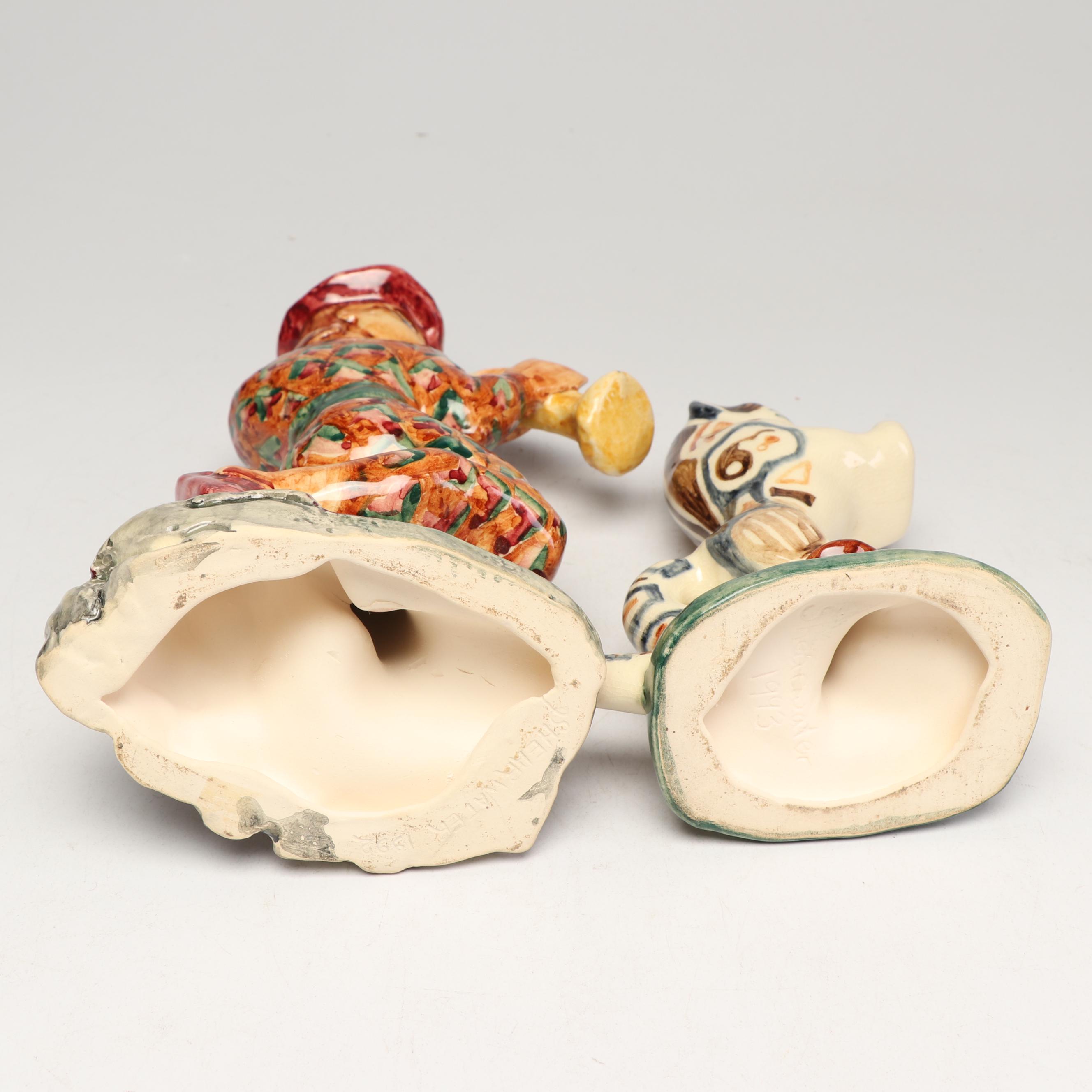 ShearWater Pottery "Pied Piper" and "Puss in Boots" and Other Figurines, 1990s