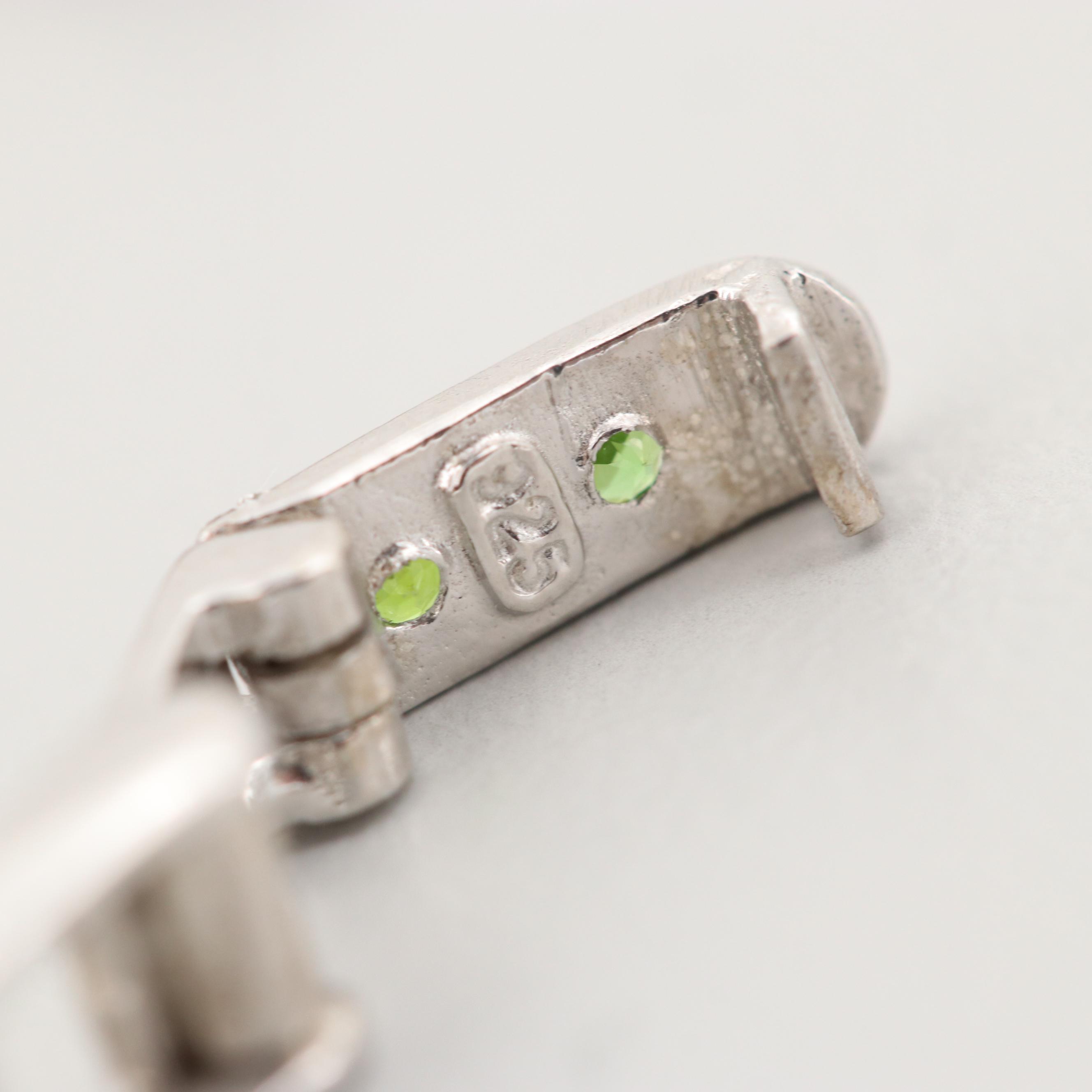 Sterling Silver Multi Colored Sapphire, Emerald and Rhodolite Bracelet