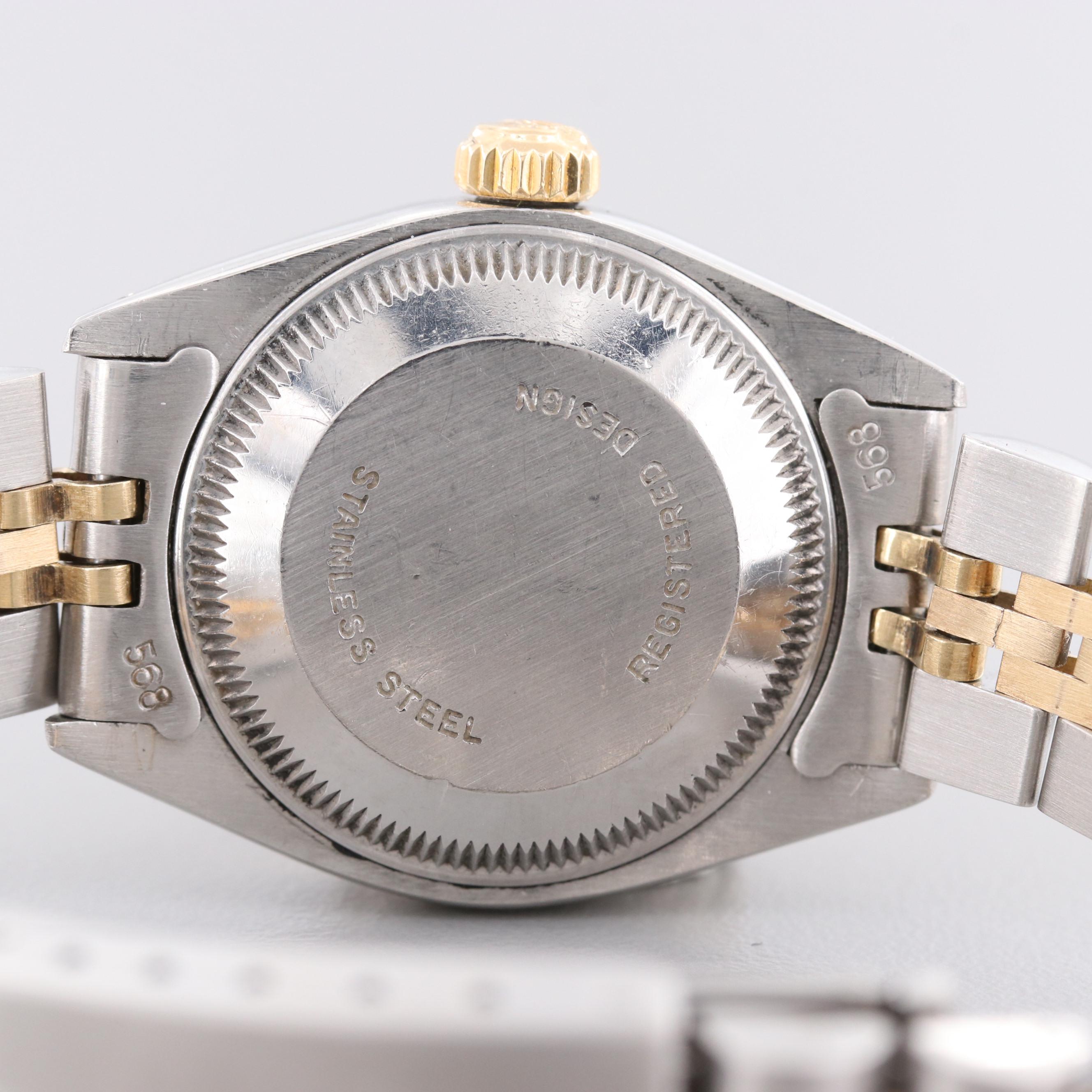 Rolex Oyster Perpetual Date Stainless Steel and 18K Yellow Gold Watch, 1979