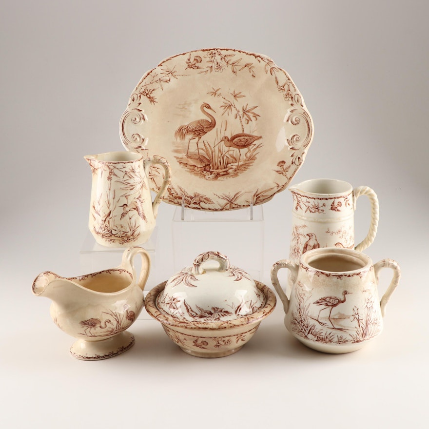 Ridgway "Indus" Serveware Grouping, c. 1870s