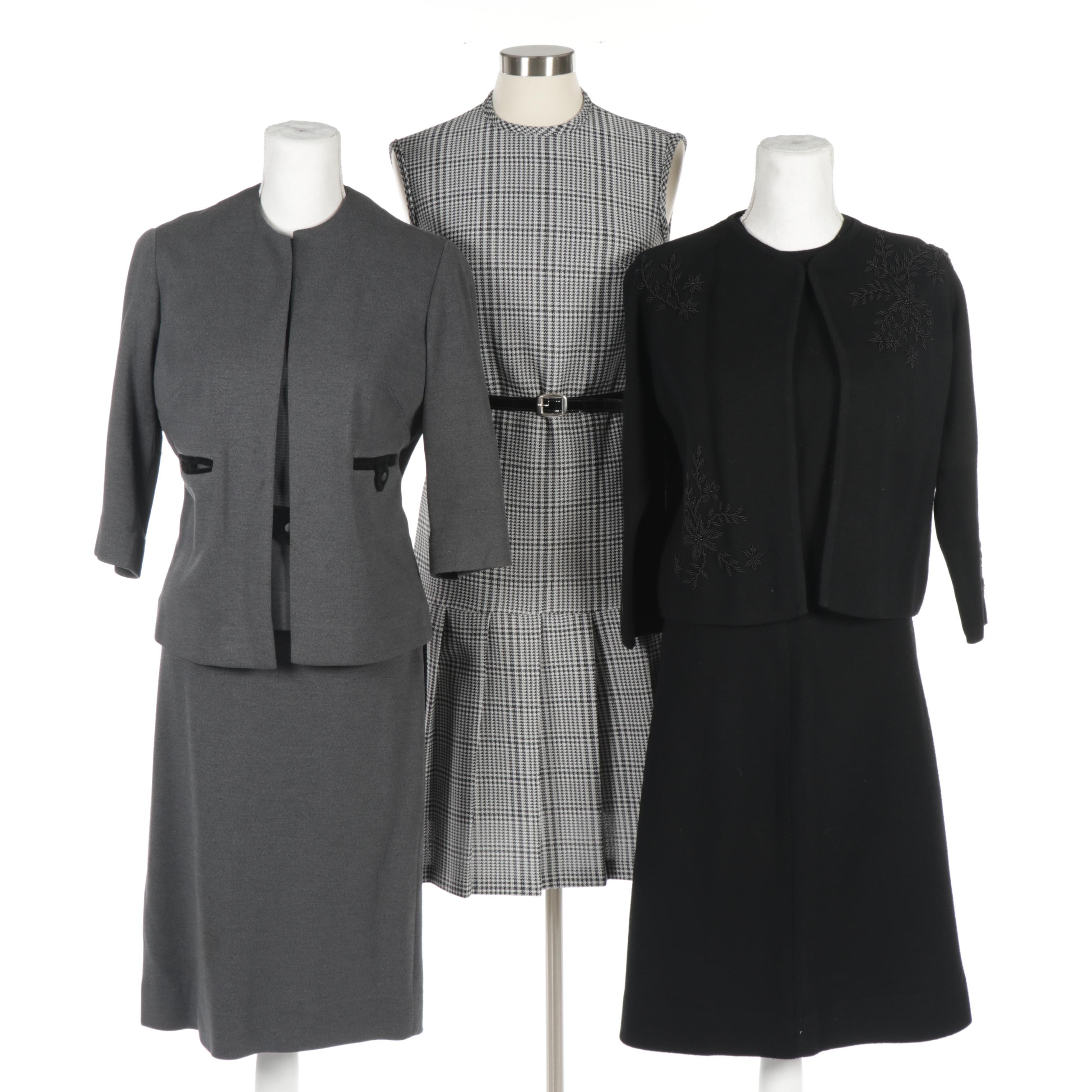 Wool Separates Including Couture Imports and Barbara Lee with Beading, 1960s