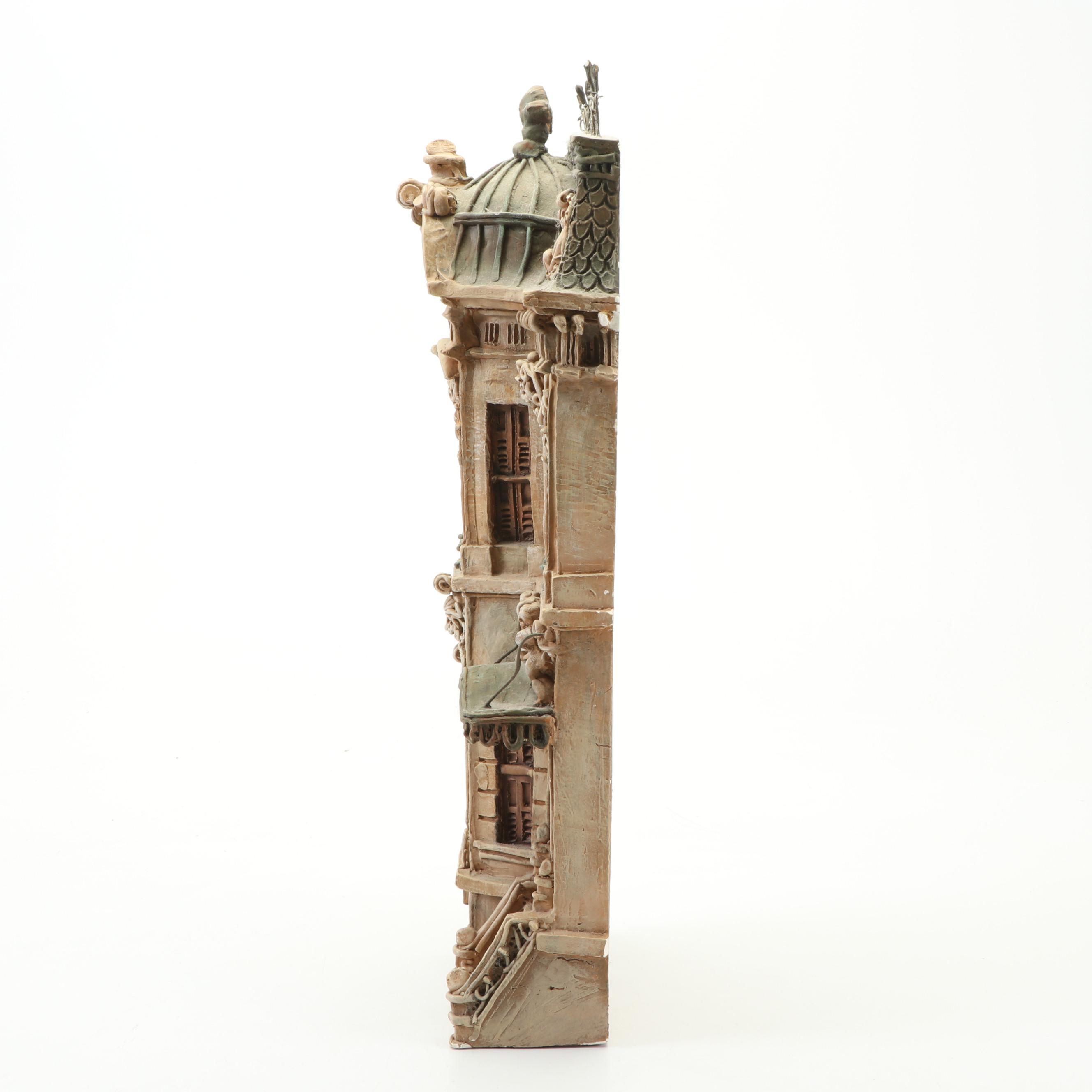 Zani Jacobsen Plaster Victorian House Sculpture