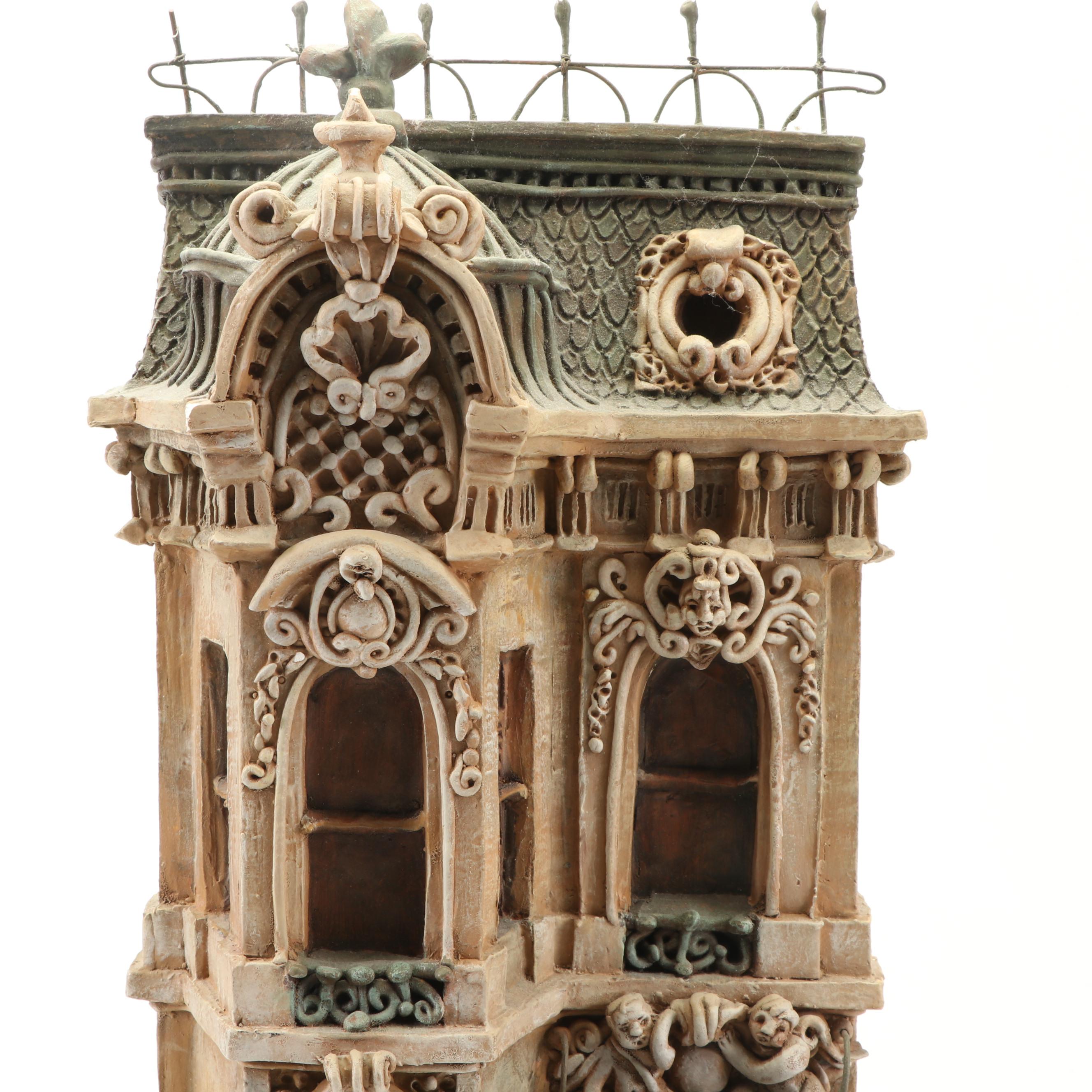 Zani Jacobsen Plaster Victorian House Sculpture