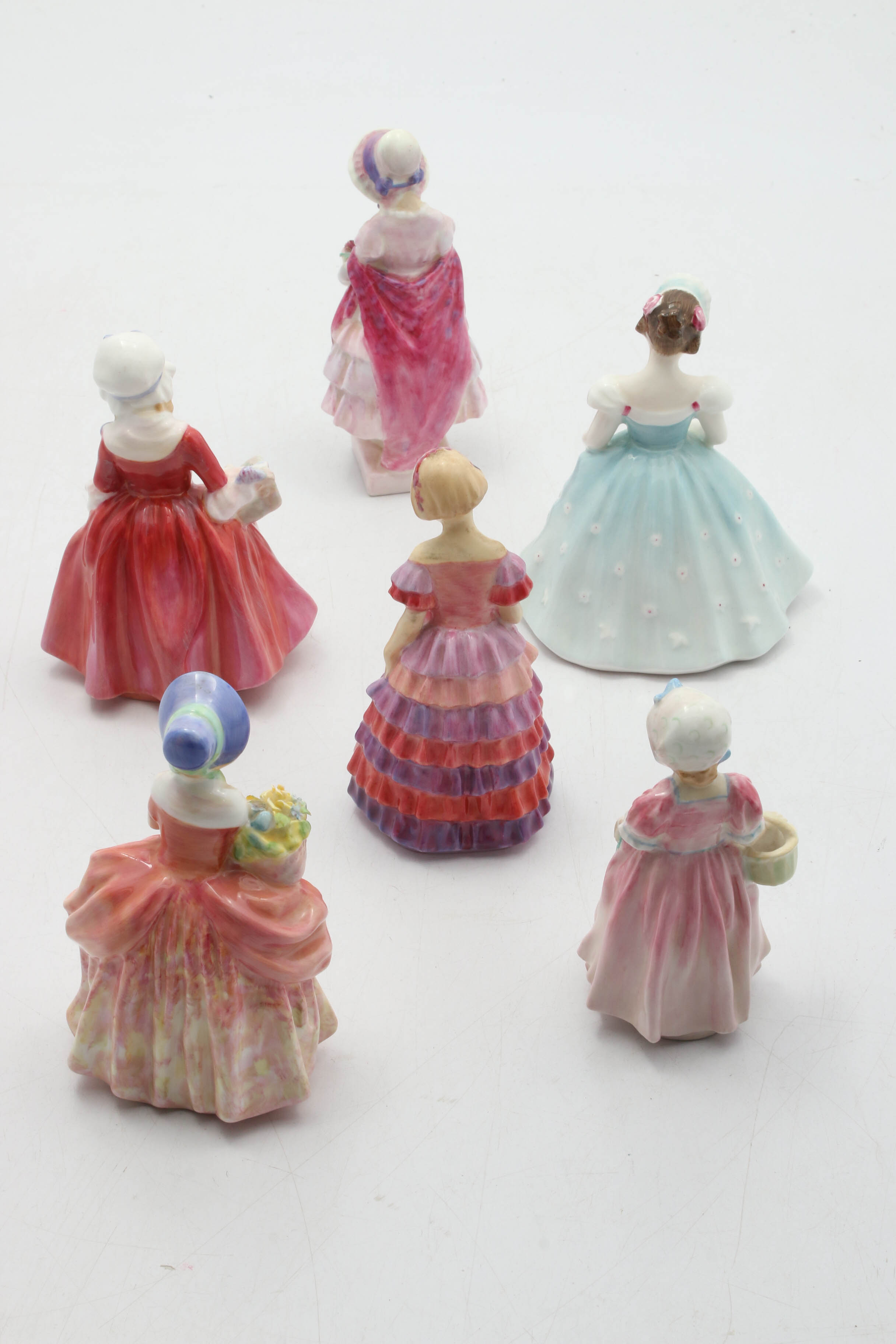 Royal Doulton Girls with Flowers Porcelain Figurines