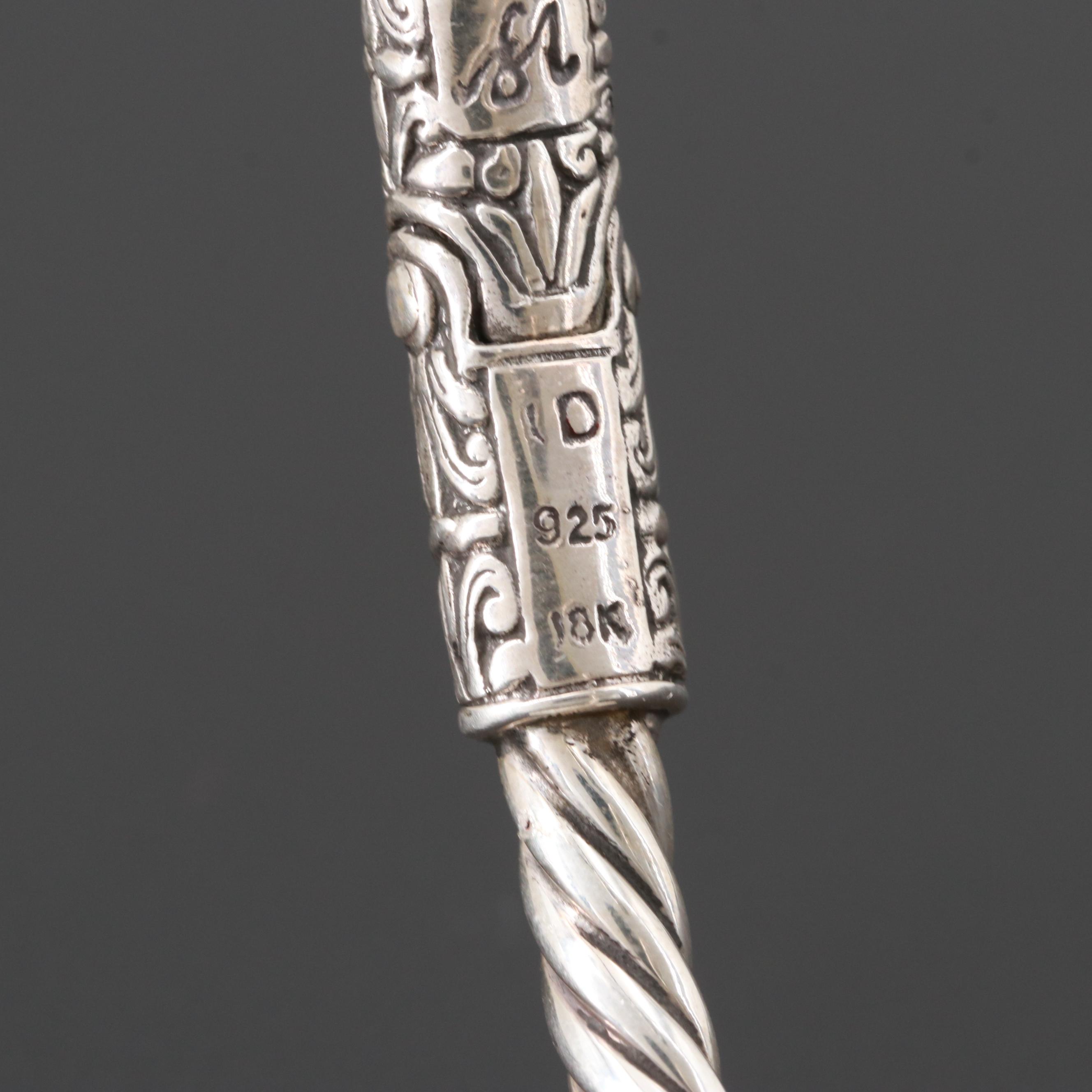 Robert Manse Sterling Blue Cultured Pearl Bracelet with 18K Yellow Gold Accents