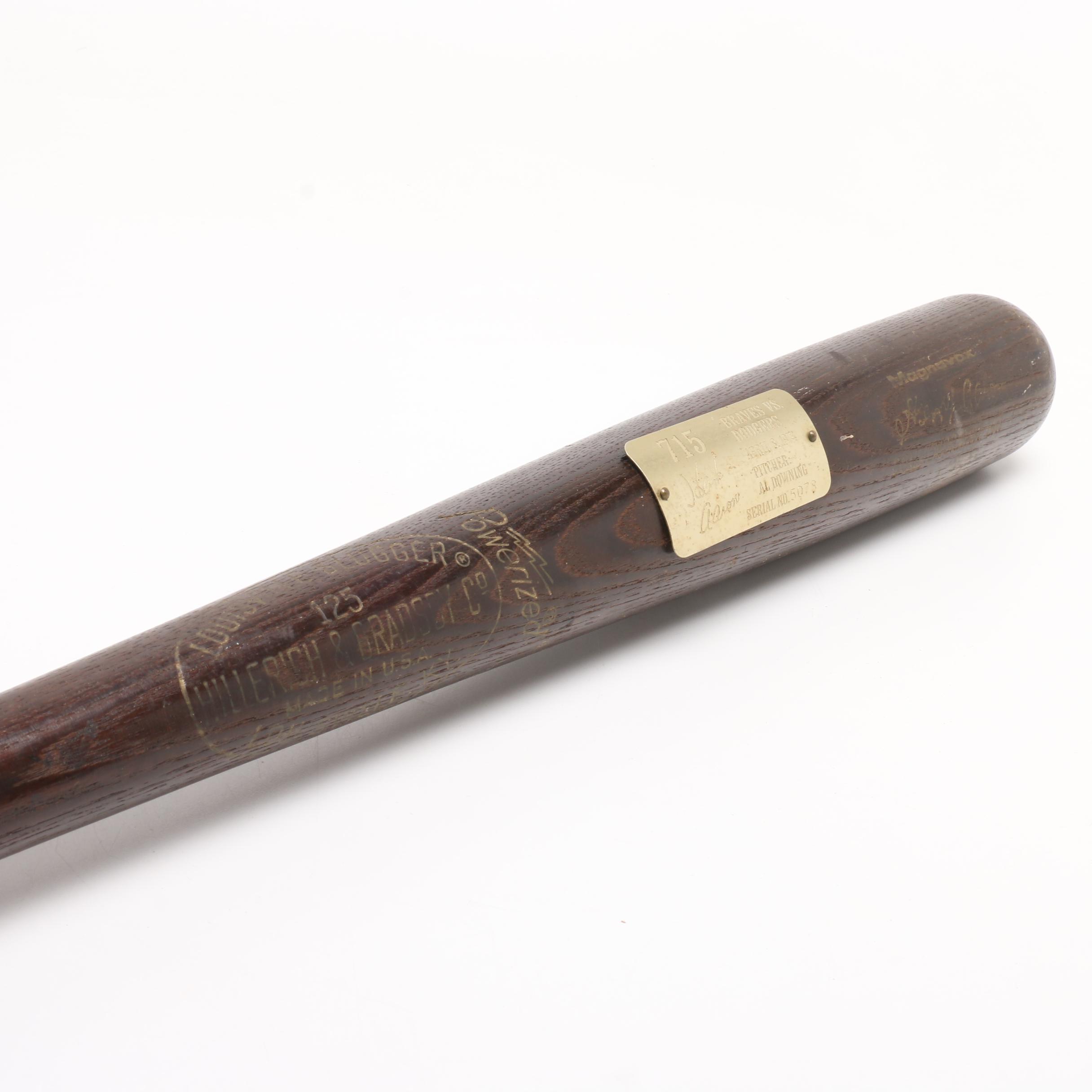 Hank Aaron Hillerich & Bradsby Magnavox Commemorative Baseball Bat
