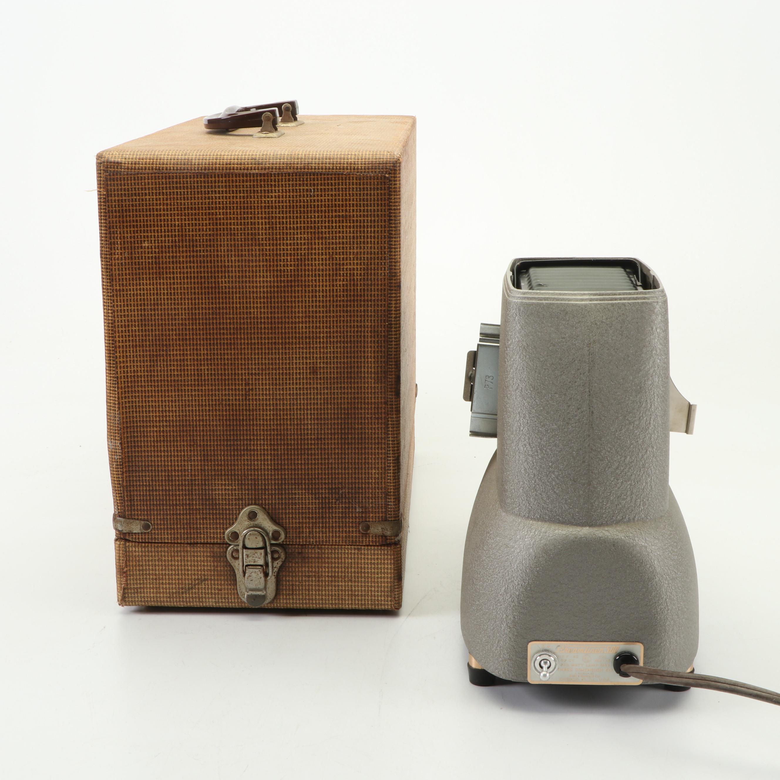 Mid-Century TDC Vivid Slide Projector with Kodak Stereo Transparencies