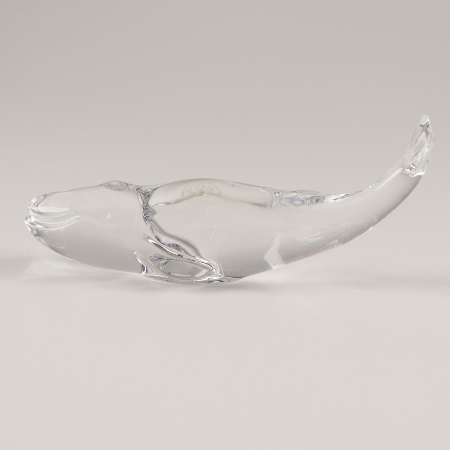 Baccarat Crystal Whale Figurine