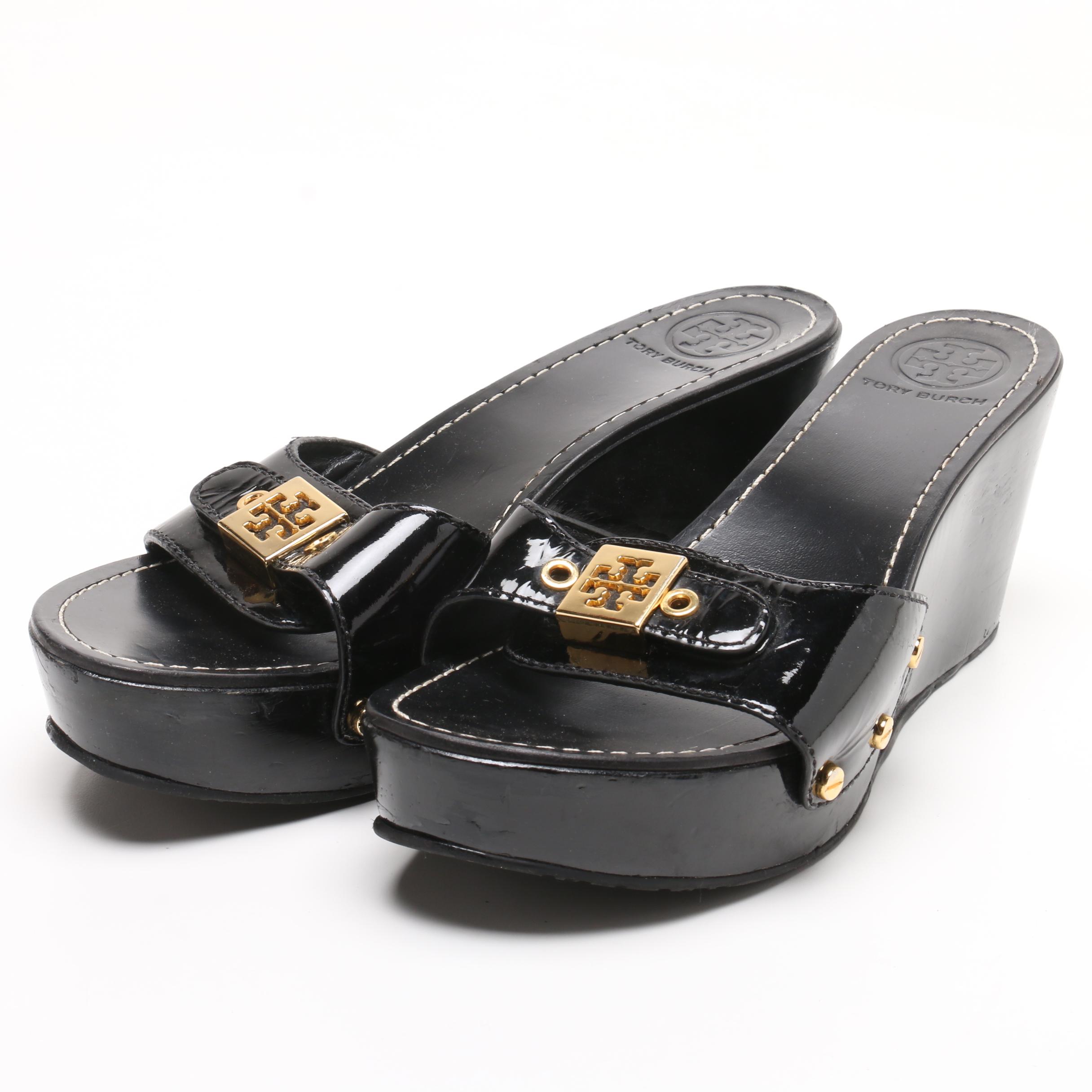 Tory Burch Platform Sandals and Report Signature Grommet Embellished Booties