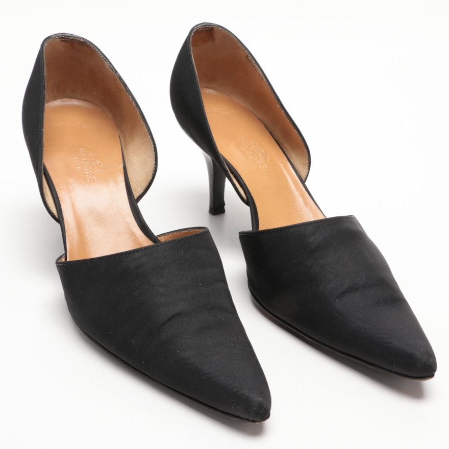 Hermès of Paris Black D'Orsay High Heels