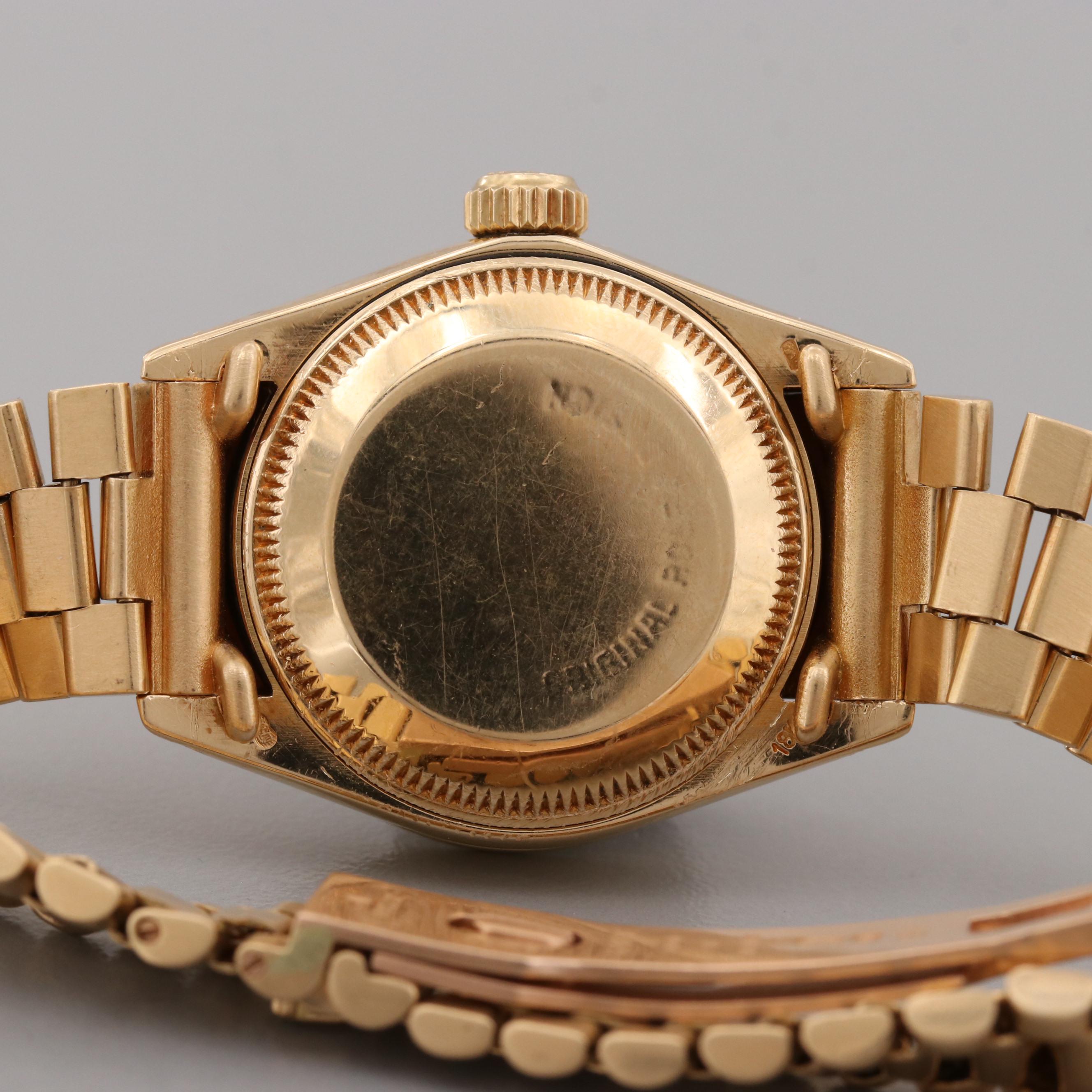 Vintage Rolex Datejust 18K Gold and Diamond Automatic Watch, 1983