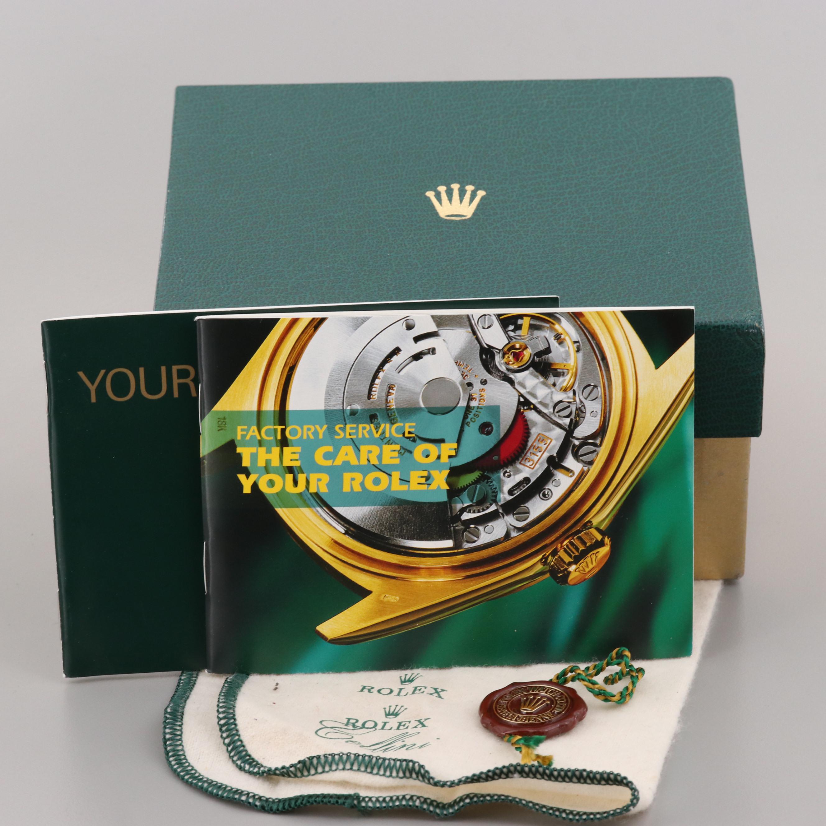 Vintage Rolex Datejust 18K Gold and Diamond Automatic Watch, 1983