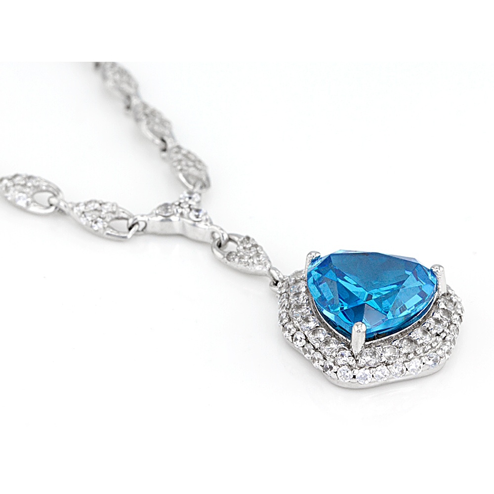 Sterling Silver Gemstone Simulants Necklace