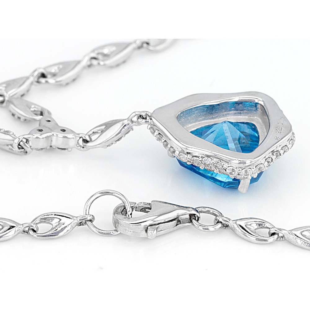 Sterling Silver Gemstone Simulants Necklace