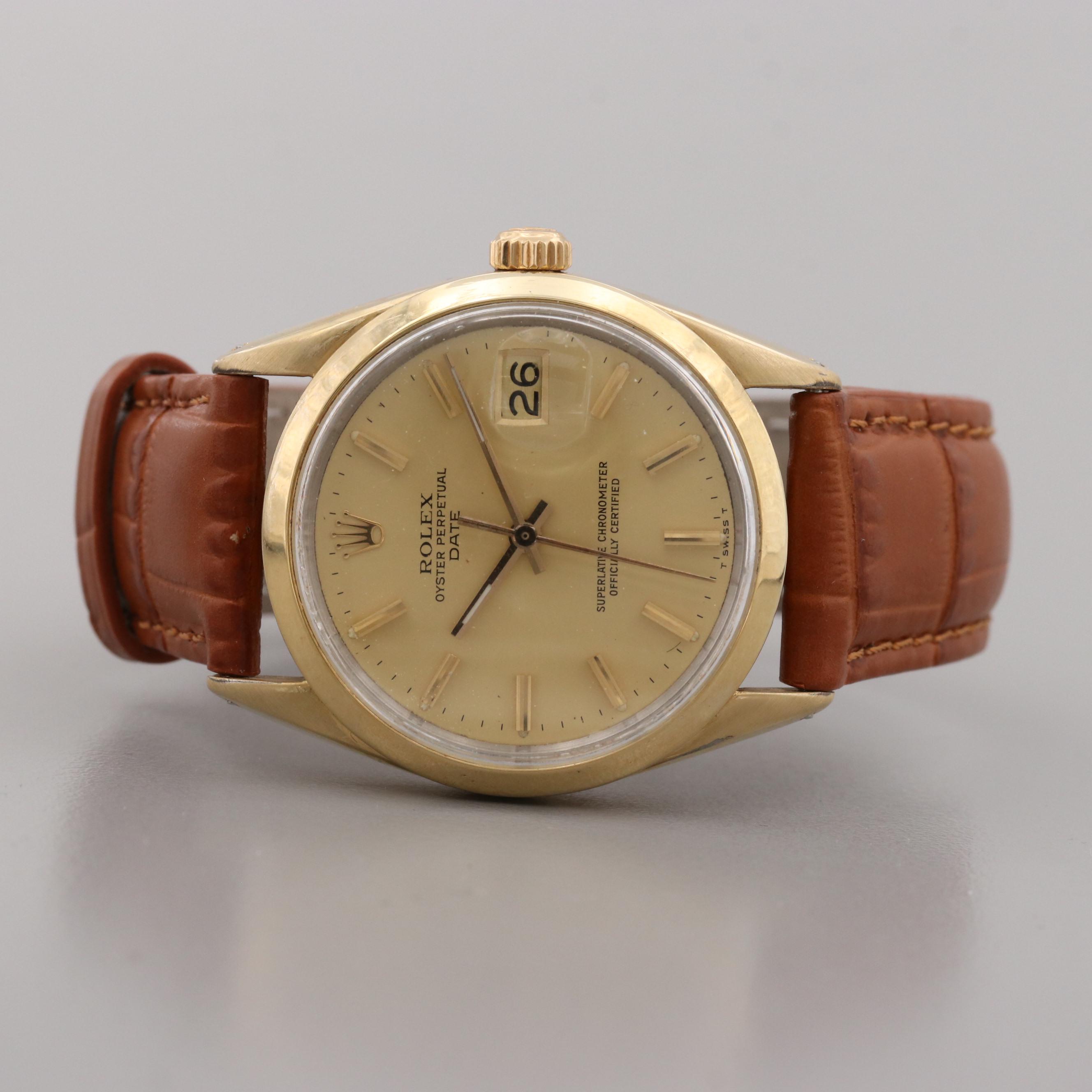 Vintage Rolex Date Gold Shell Watch, 1978