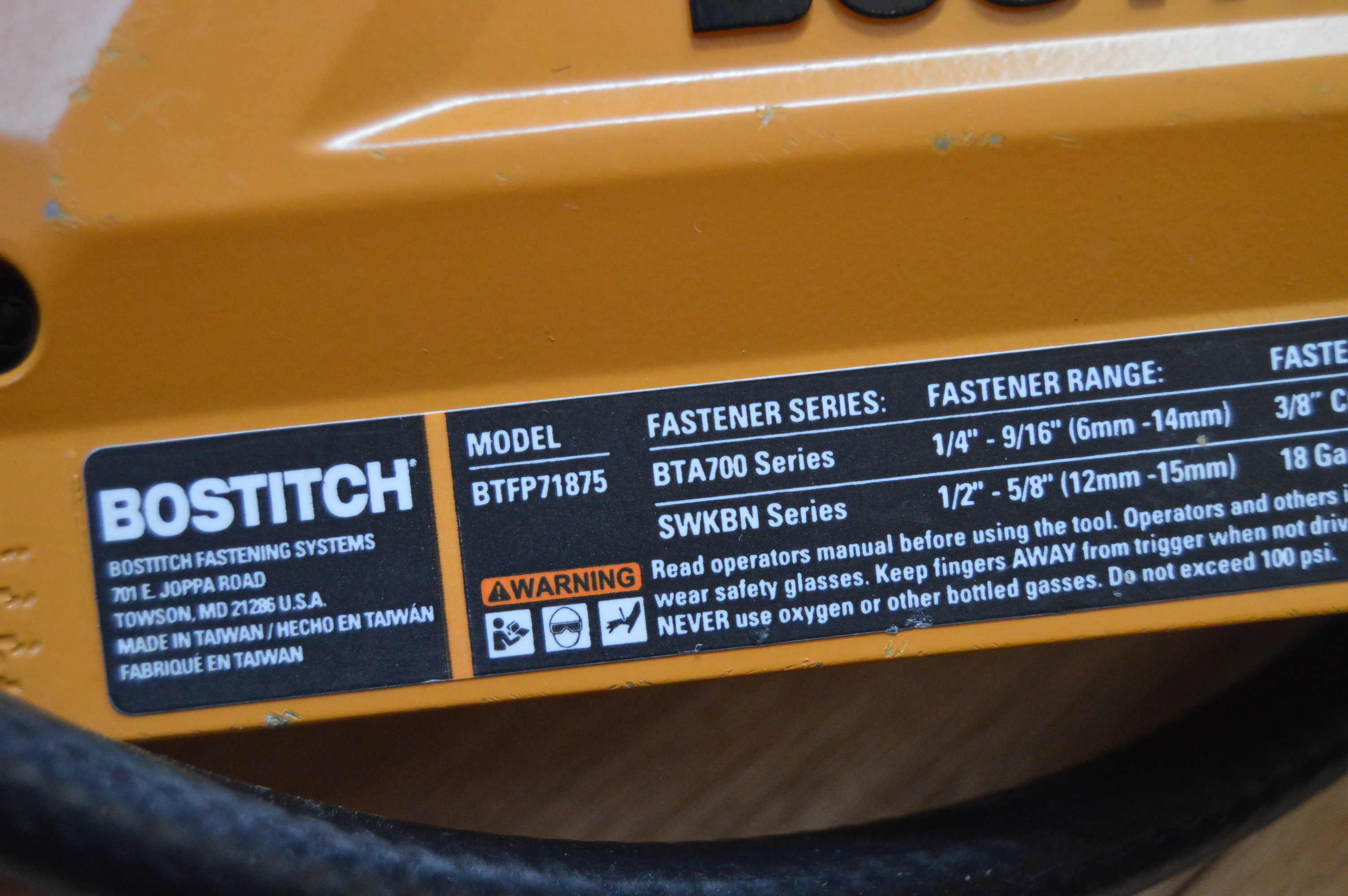 Bostitch BTA700 Series Power Fastener