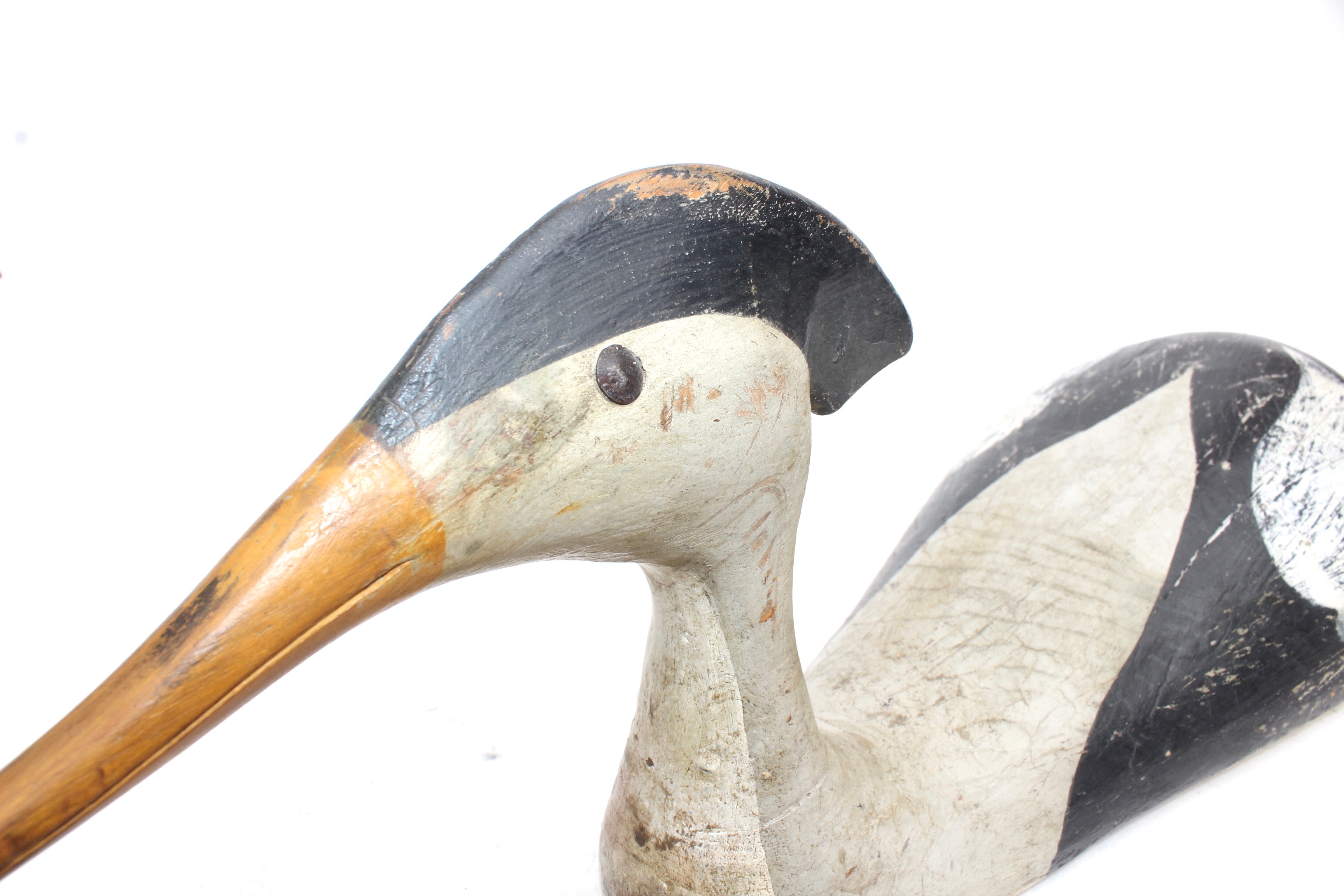 Hand Carved Duck Decoy Wall Mounts, Vintage