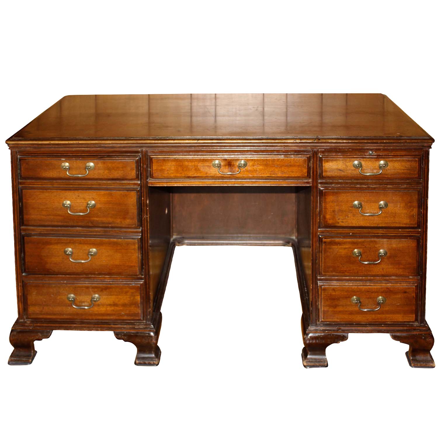 Chippendale Style Cherry Wood Writing Desk, Antique