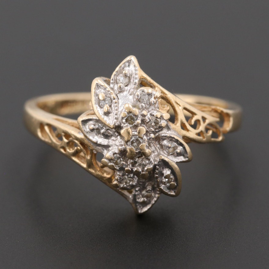 14K Yellow Gold Diamond Ring