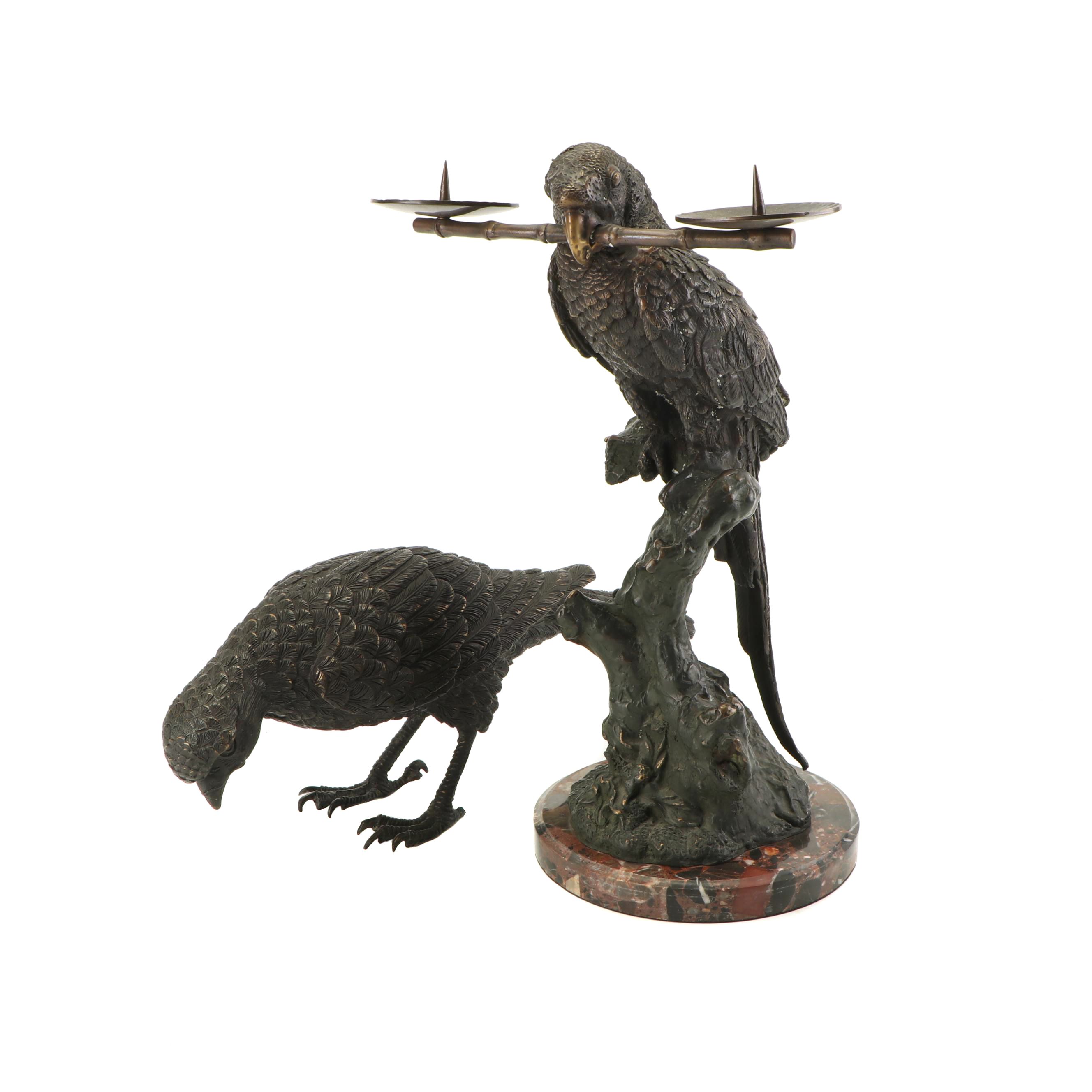 Bronze Toned Bird Sculptures