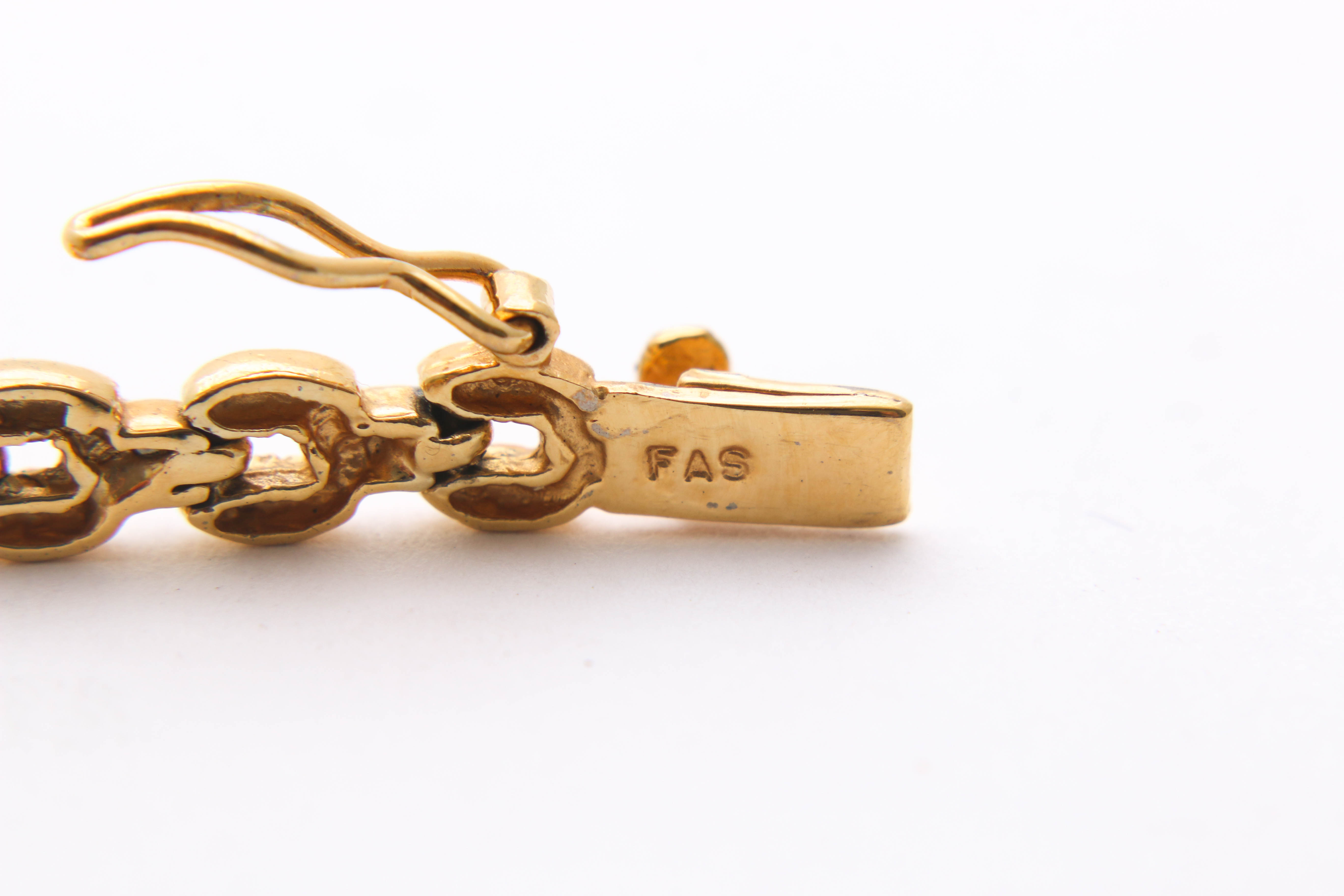 Gold Wash on Sterling Silver Diamond Bracelet