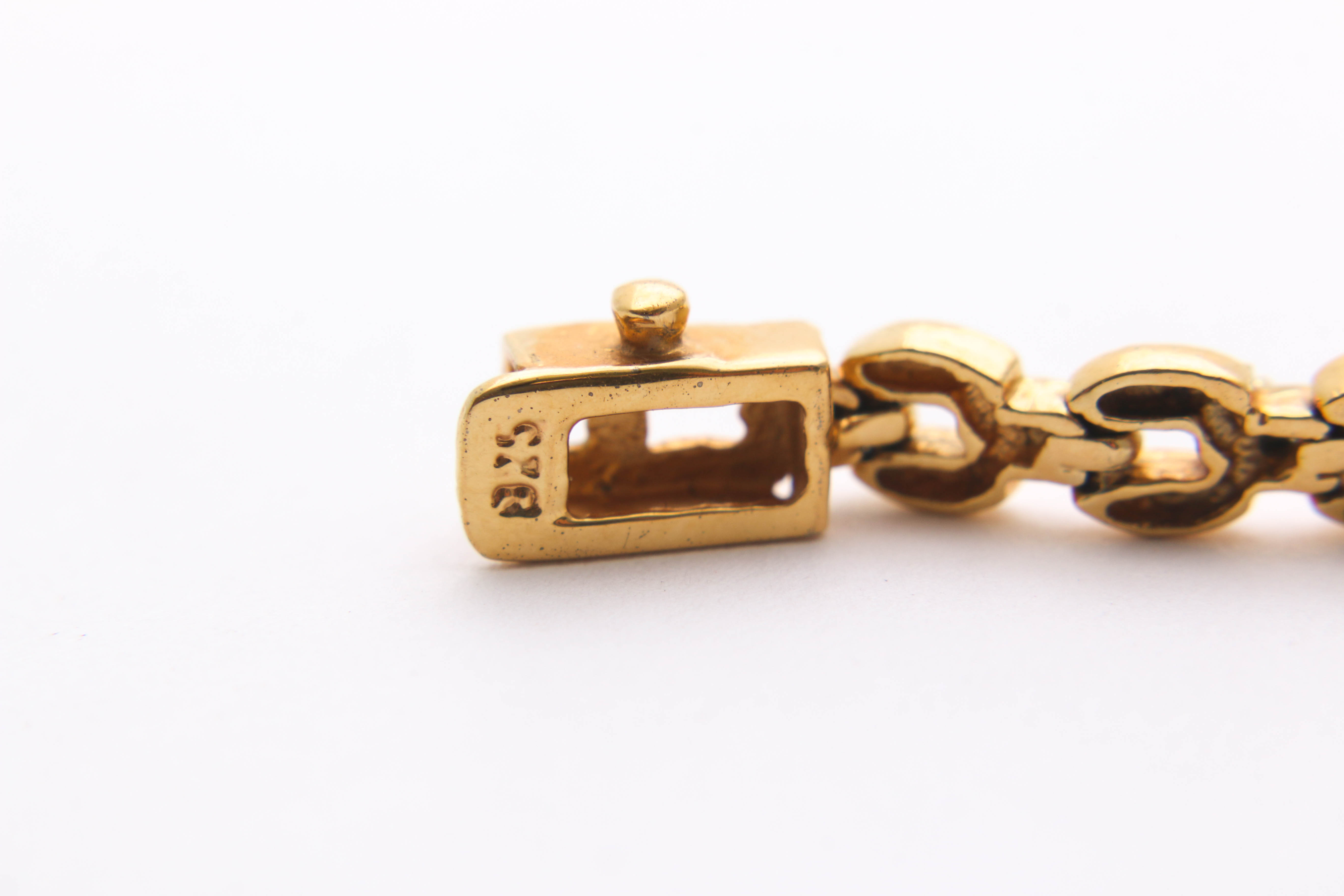 Gold Wash on Sterling Silver Diamond Bracelet