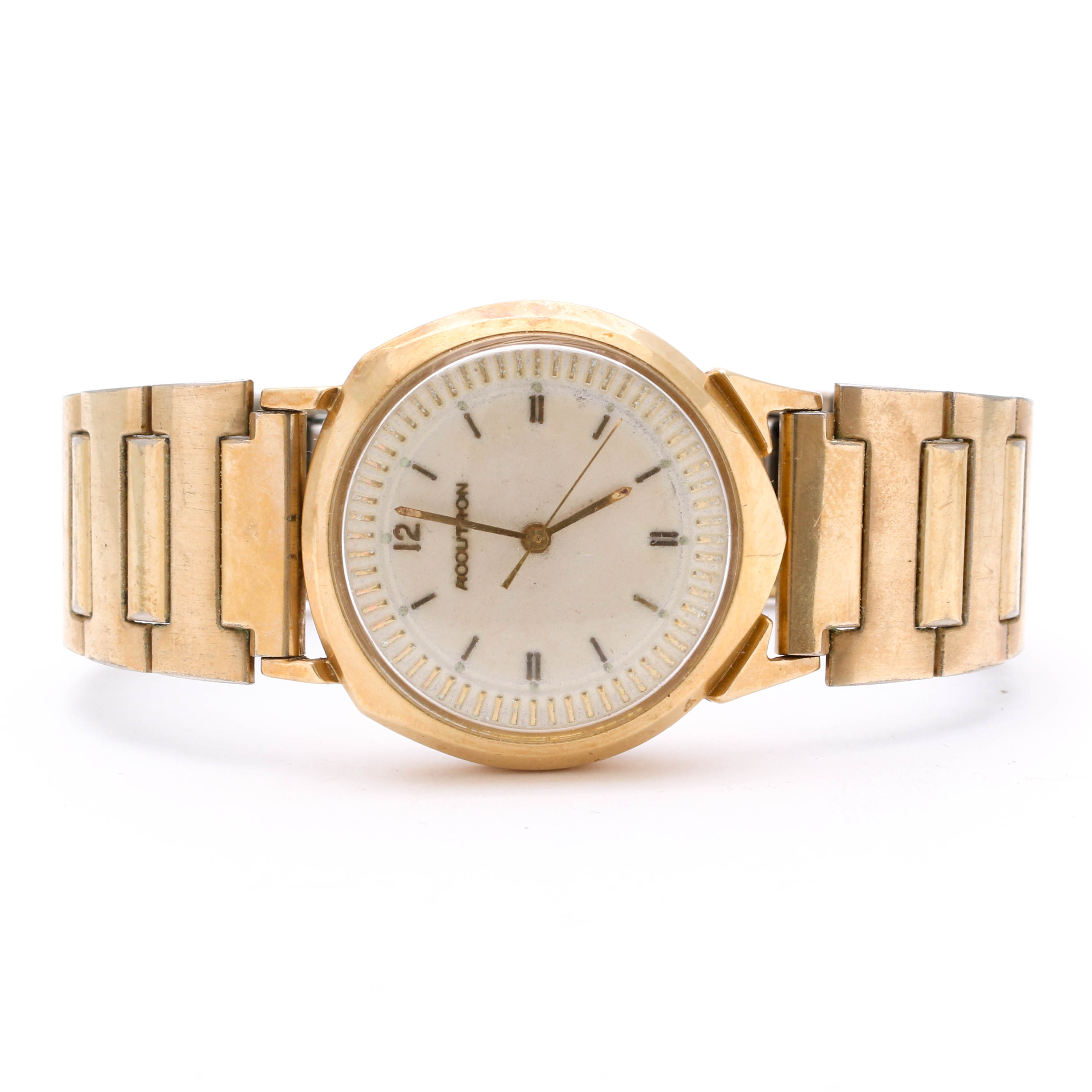 Bulova Accutron 14K Gold Watch with Speidel Gold Tone Band, Vintage