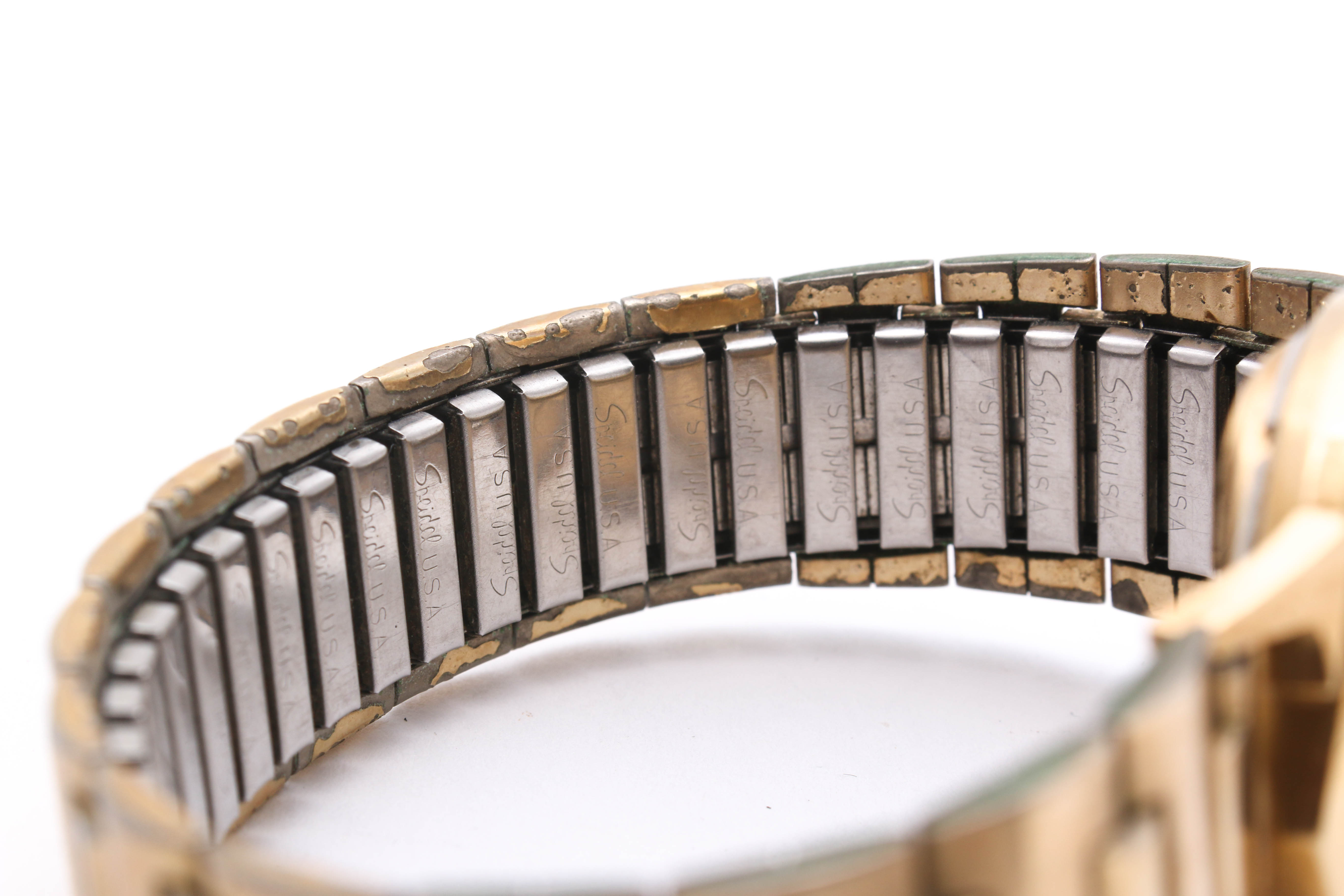 Bulova Accutron 14K Gold Watch with Speidel Gold Tone Band, Vintage