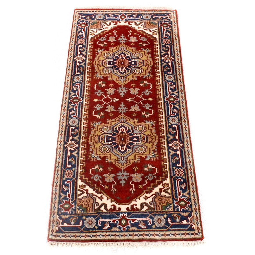 Hand-Knotted Indo-Persian Heriz Rug