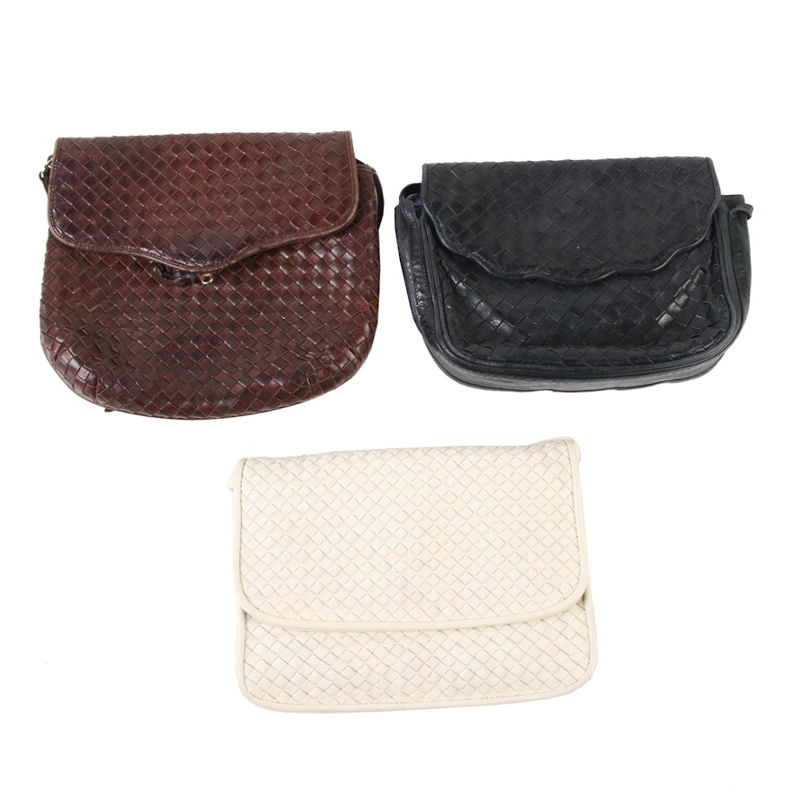 Woven Leather Shoulder Bags Including Brio!