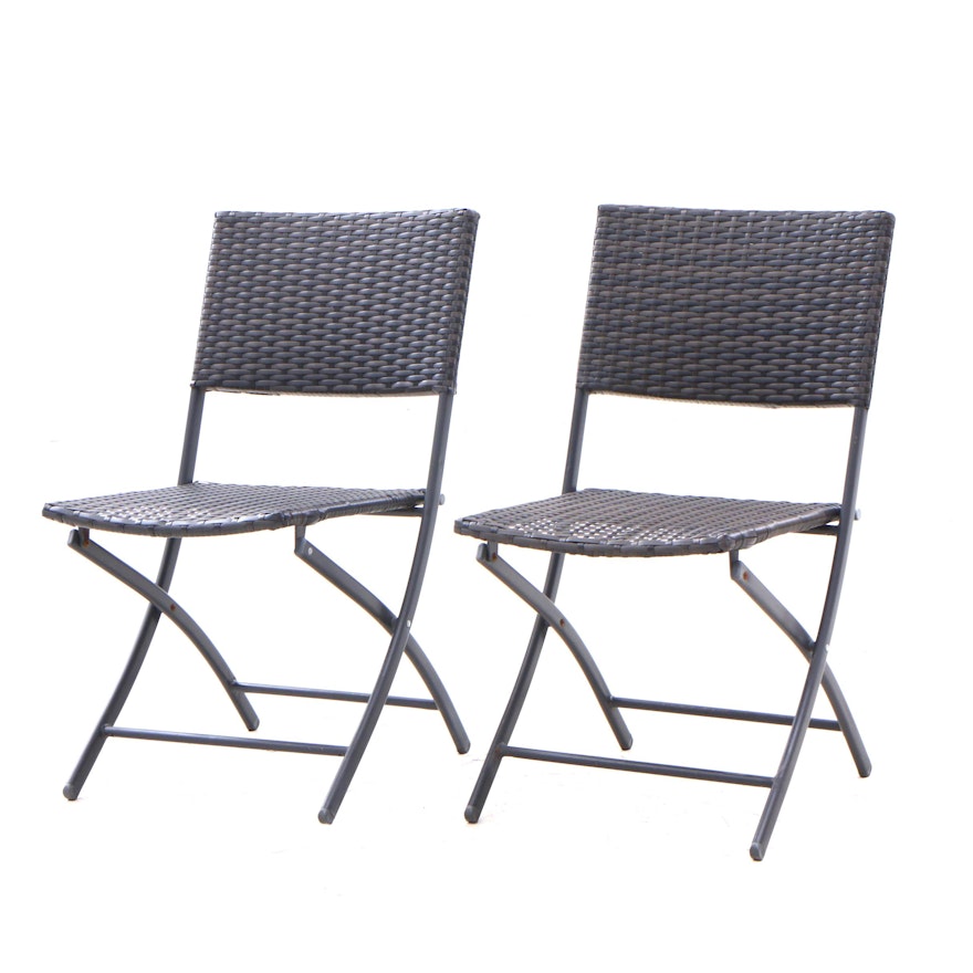 Synthetic Woven Folding Patio Chairs